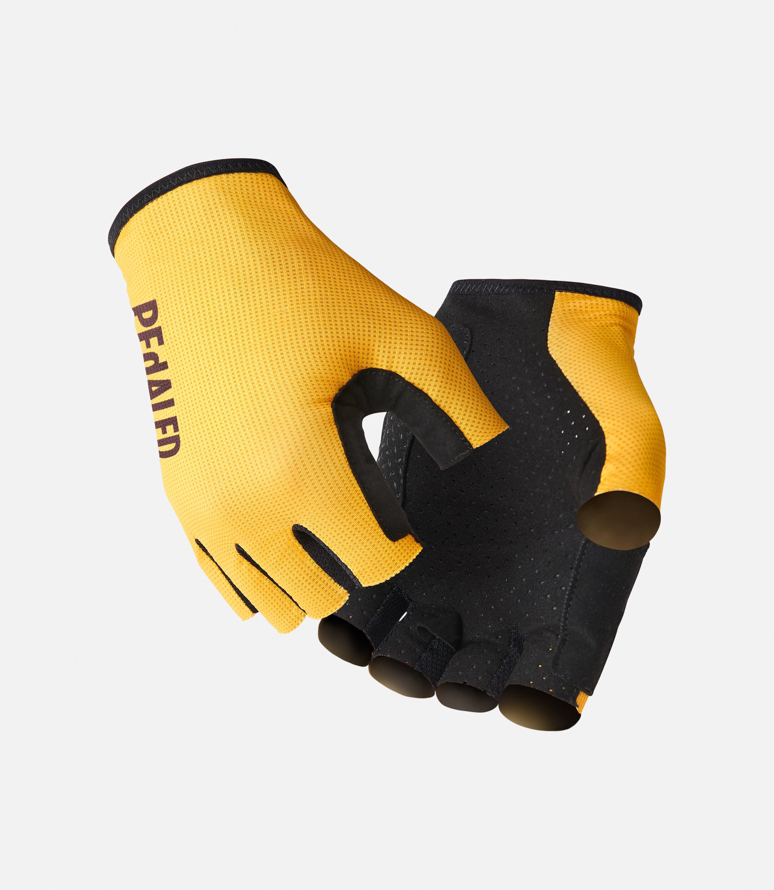 Lightweight Cycling Gloves Yellow Mirai Collection PEdALED