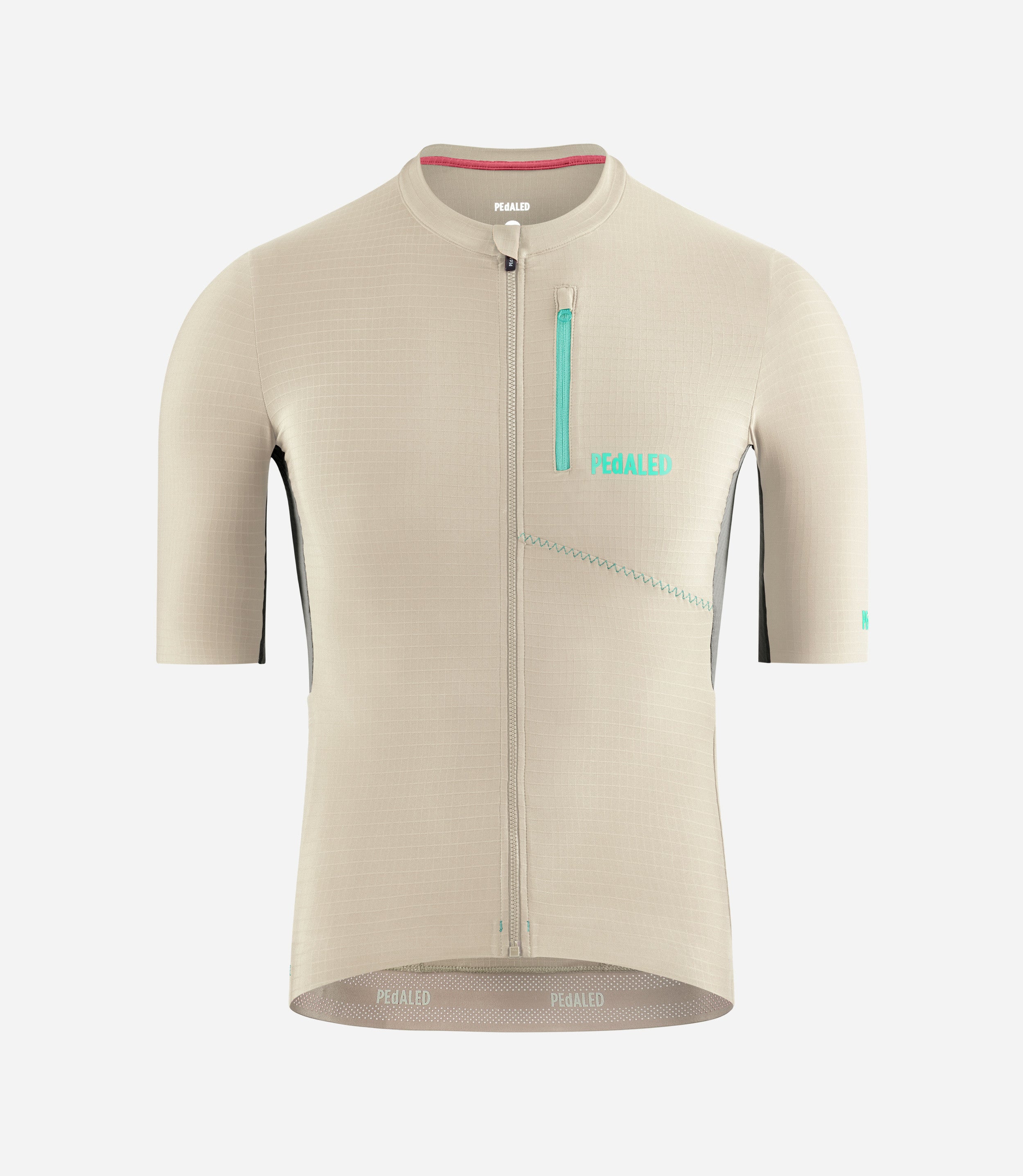 pedaled odyssey jersey Short Sleeve Cargo Cycling Jersey Beige for Men