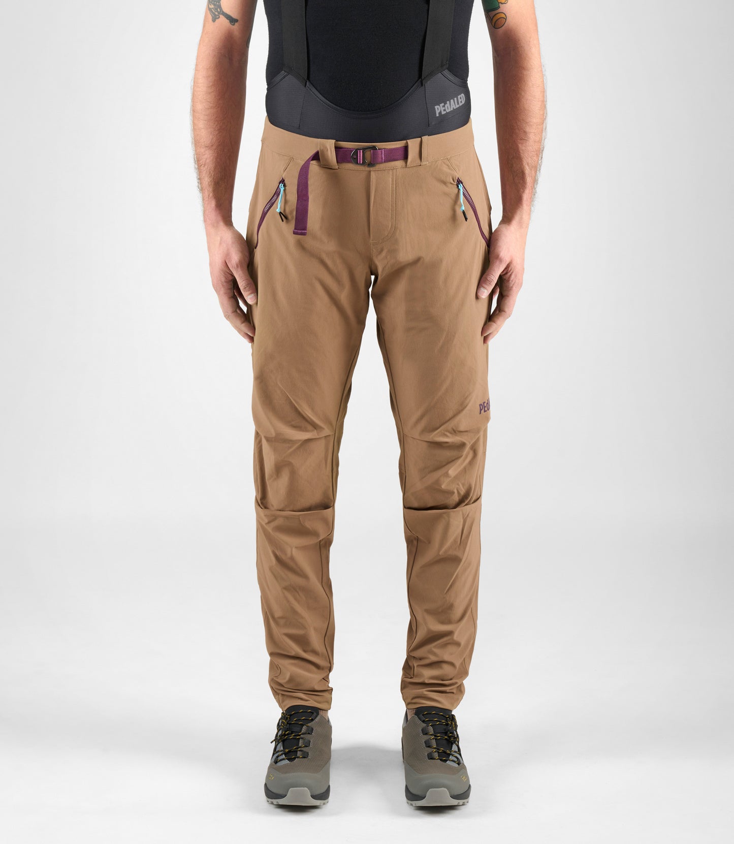 24SPAYA14PE_9_men cycling pants brown yama front pedaled