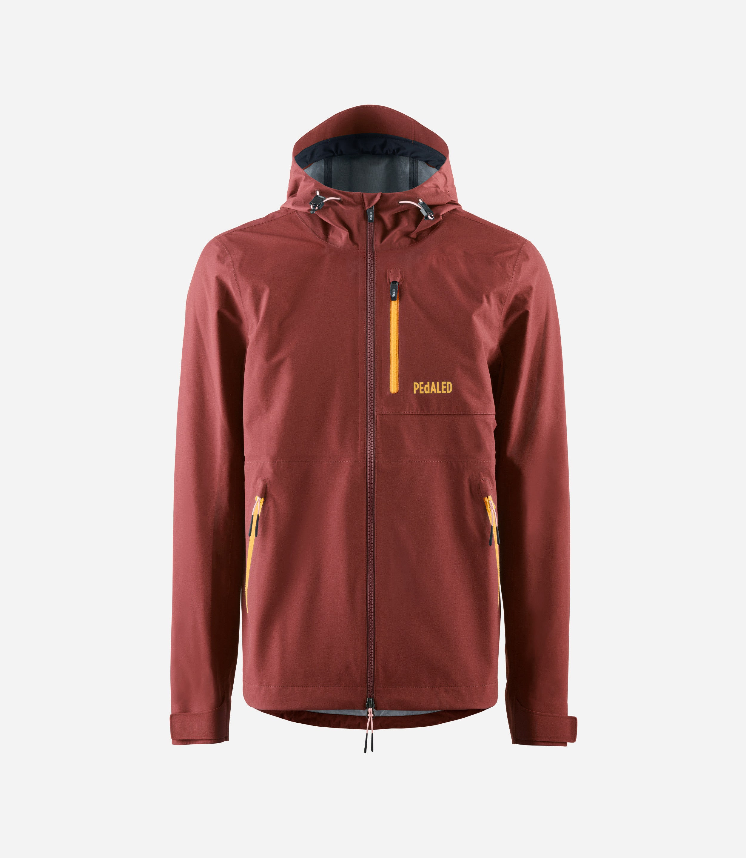 pedaled rain jacket Winter Waterproof Hooded Cycling Jacket - Dark Red