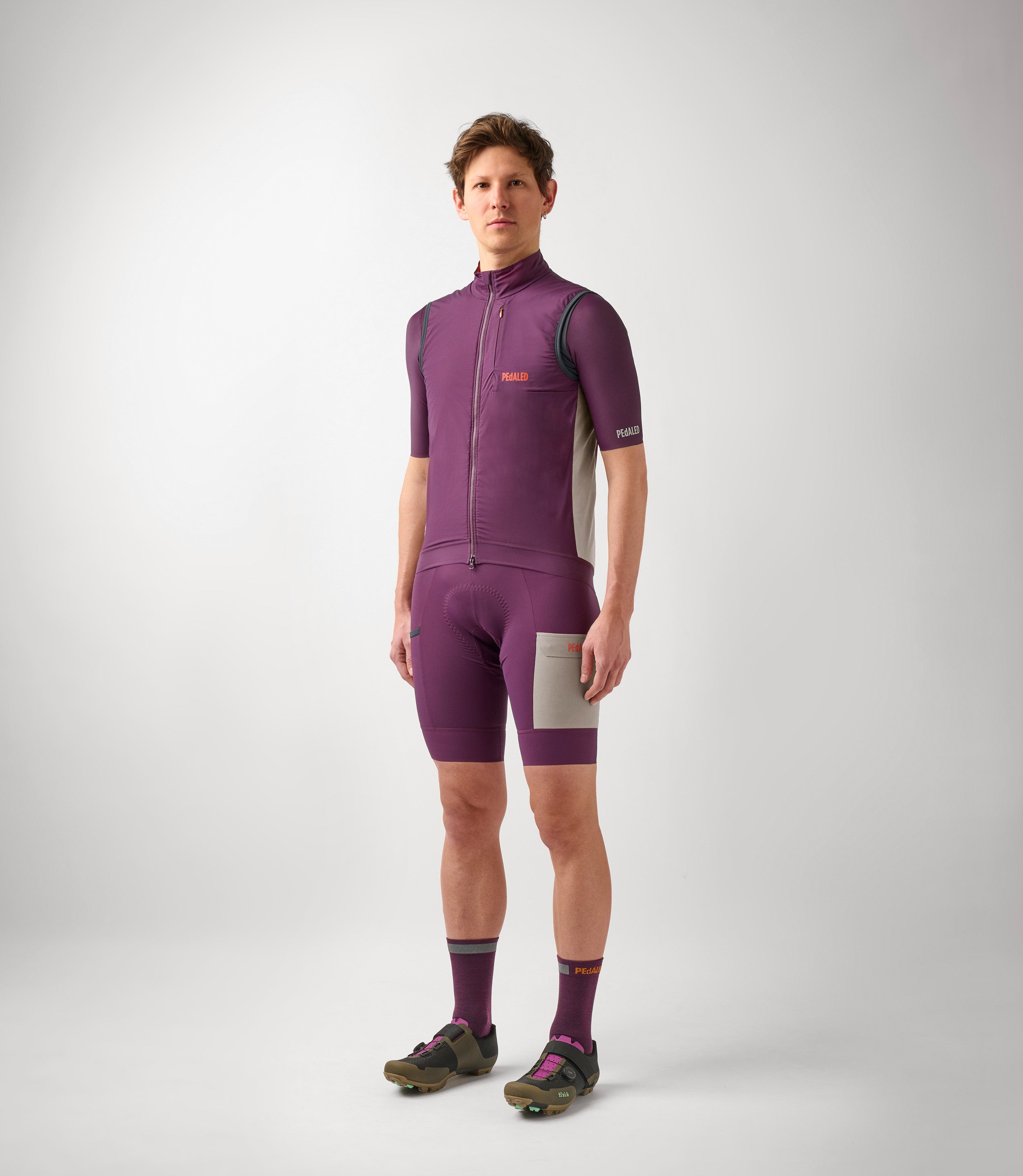 Men's Summer Cycling Vest Alpha - Purple | PEdALED