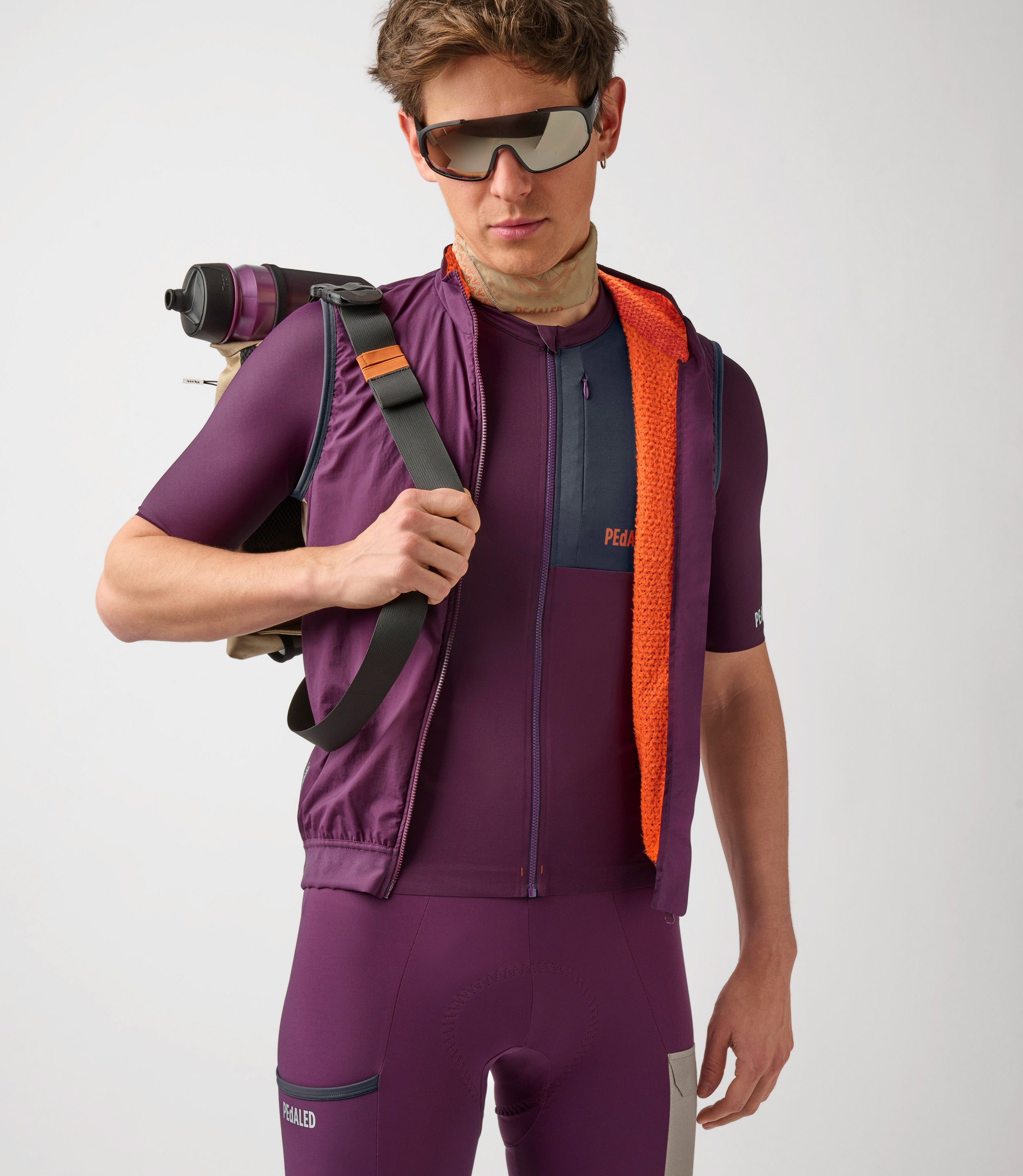 Men's Summer Cycling Vest Alpha - Purple | PEdALED