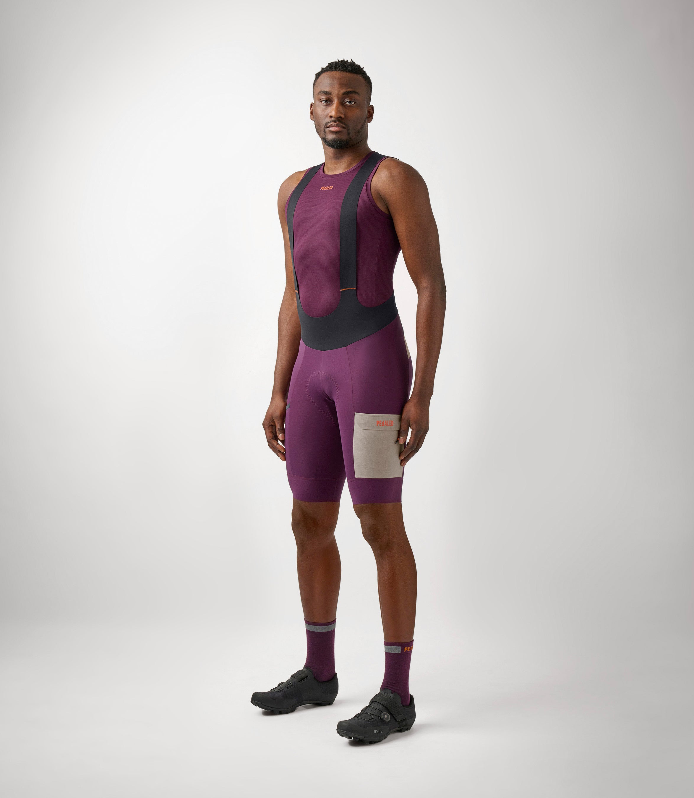 23SBLOD10PE_3_men base layer powerdry purple odyssey total body front pedaled