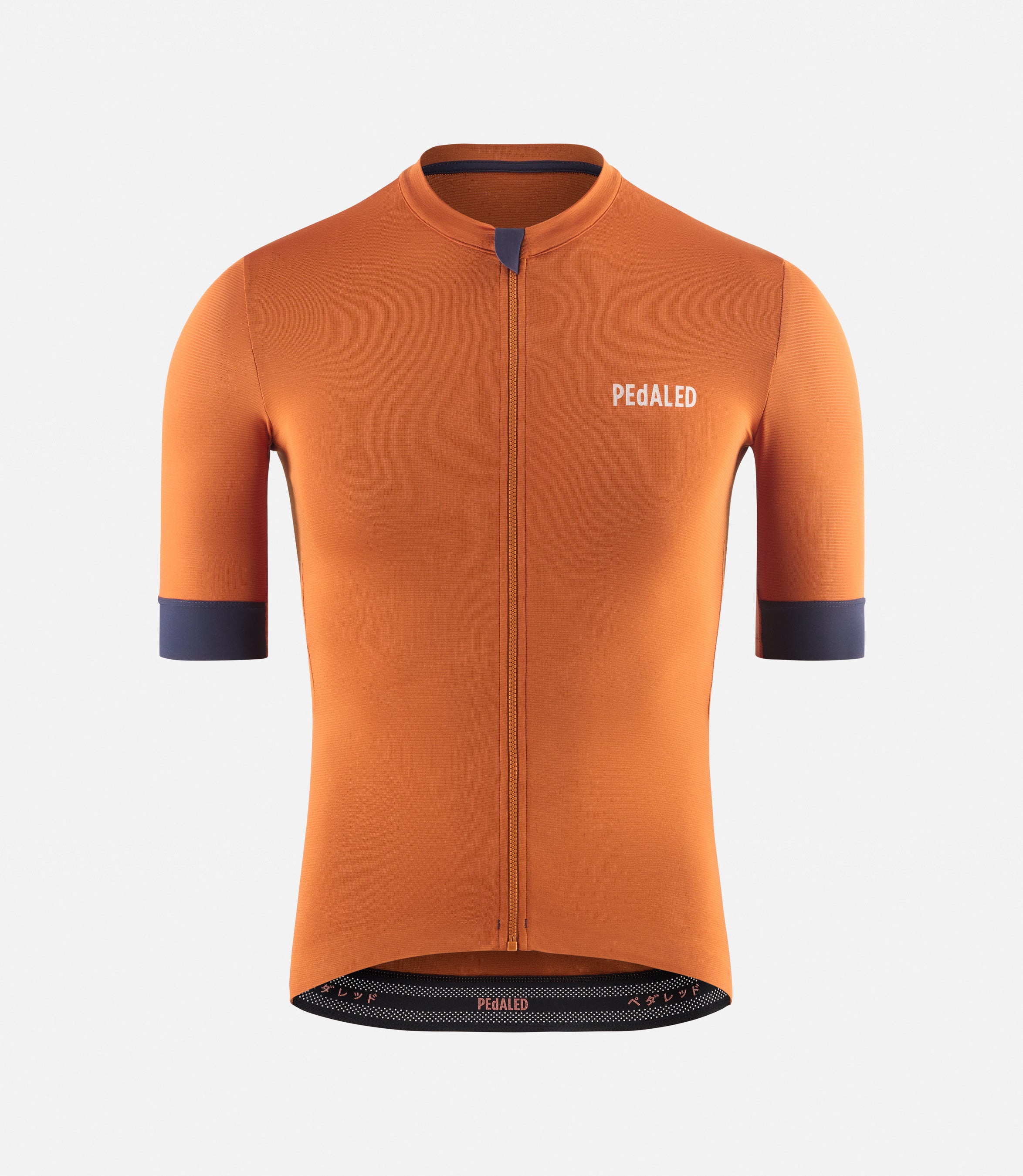 Men's Short Sleeve Road Cycling Jersey Orange PEdALED