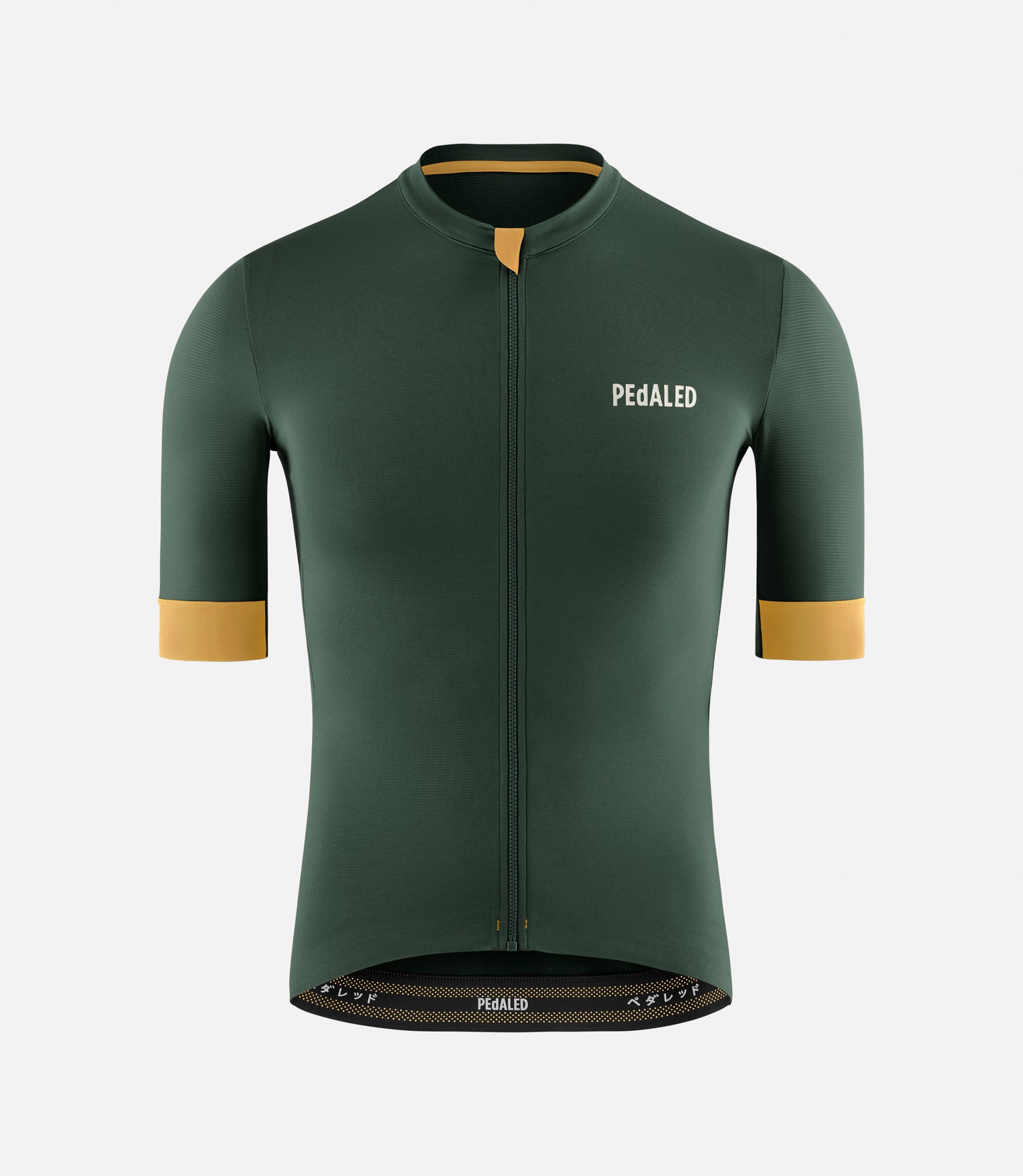 23SJSES78PE_1_men cycling jersey green essential front pedaled
