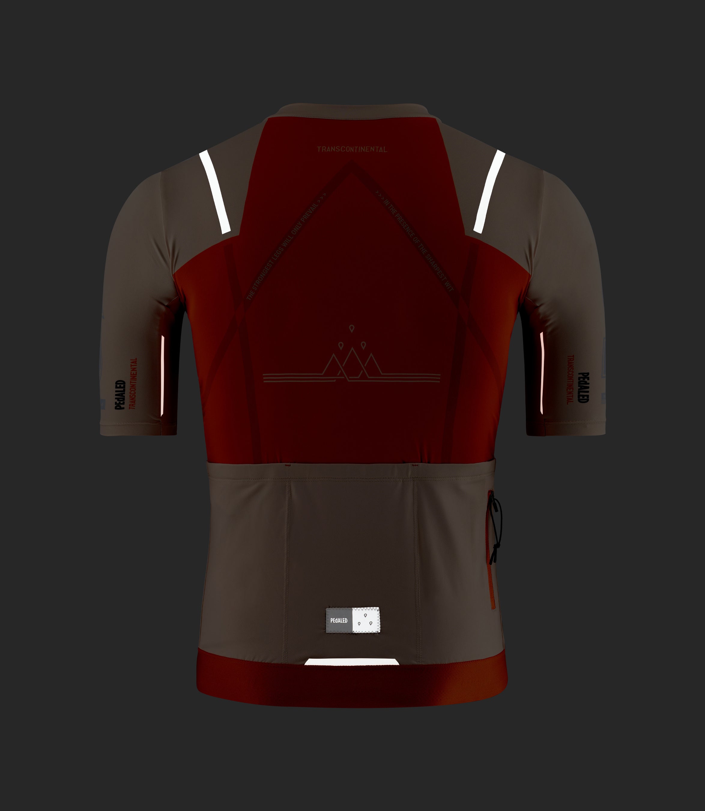 Transcontinental Cycling Jersey Orange for Men PEdALED