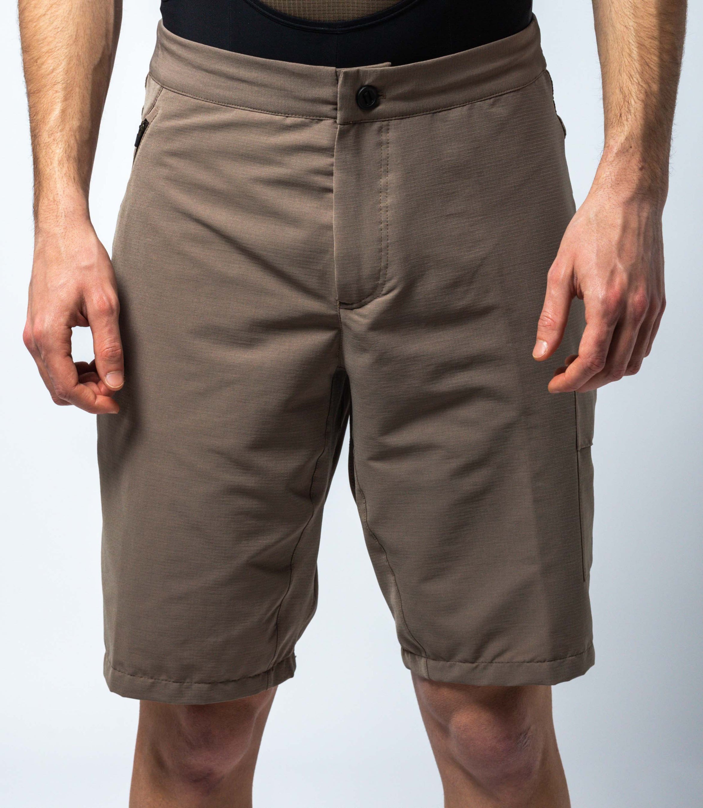 23SSHJA80PE_5_cycling shorts bikepacking brown jary front pedaled