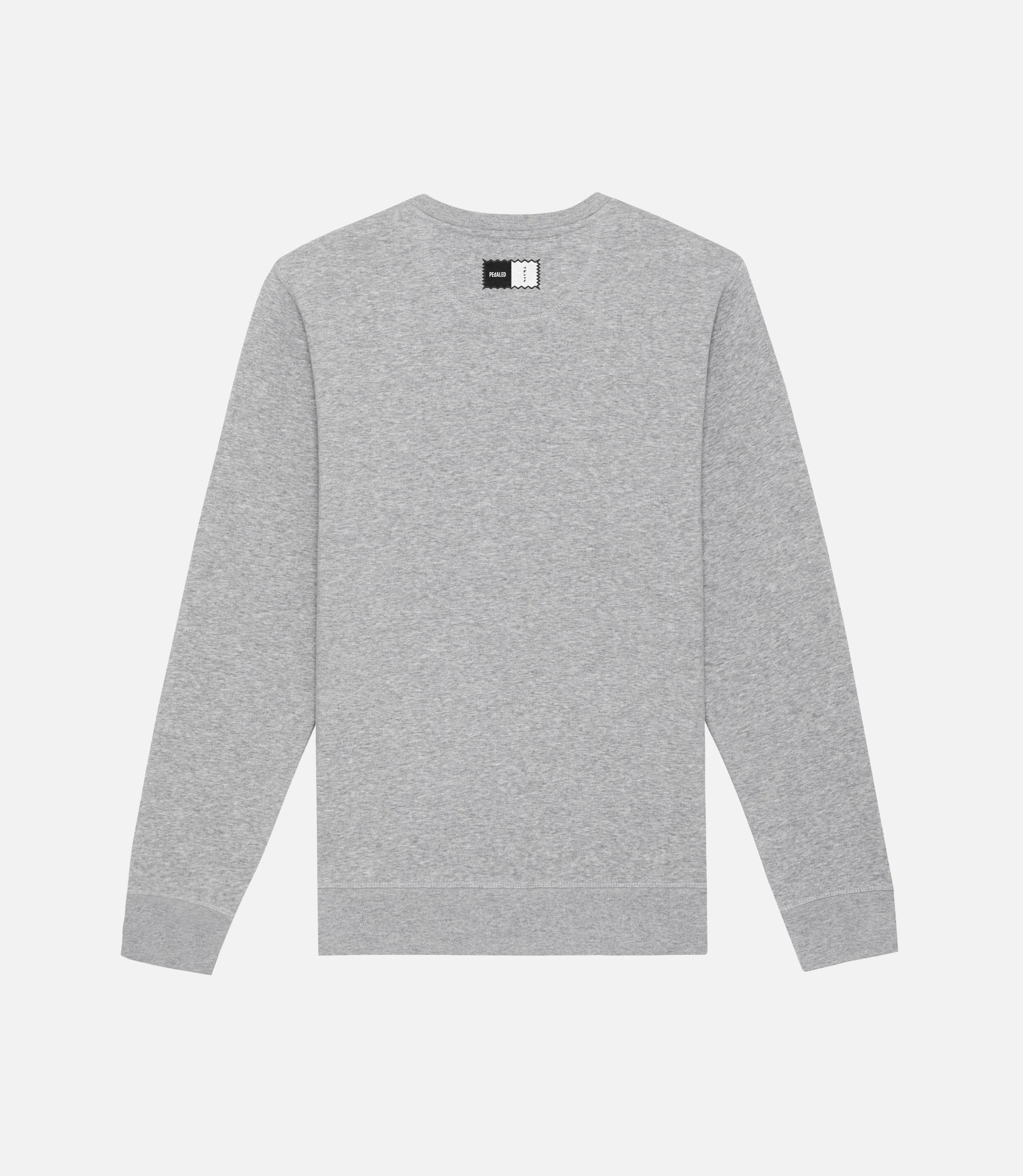 23SSWLO02PE_2_cotton sweatshirt grey logo back pedaled