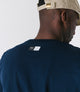 23STSLO05PE_6_logo cotton tshirt navy back pedaled