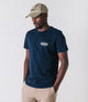 23STSLO05PE_8_logo cotton tshirt navy front pedaled