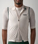 23SVEES0GPE_5_men cycling windproof vest white double zip essential pedaled