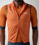 23SVEES0HPE_5_men cycling windproof vest orange double zip essential pedaled
