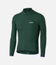 23WJSEE78PE_1_men cycling long sleeve jersey green essential front pedaled
