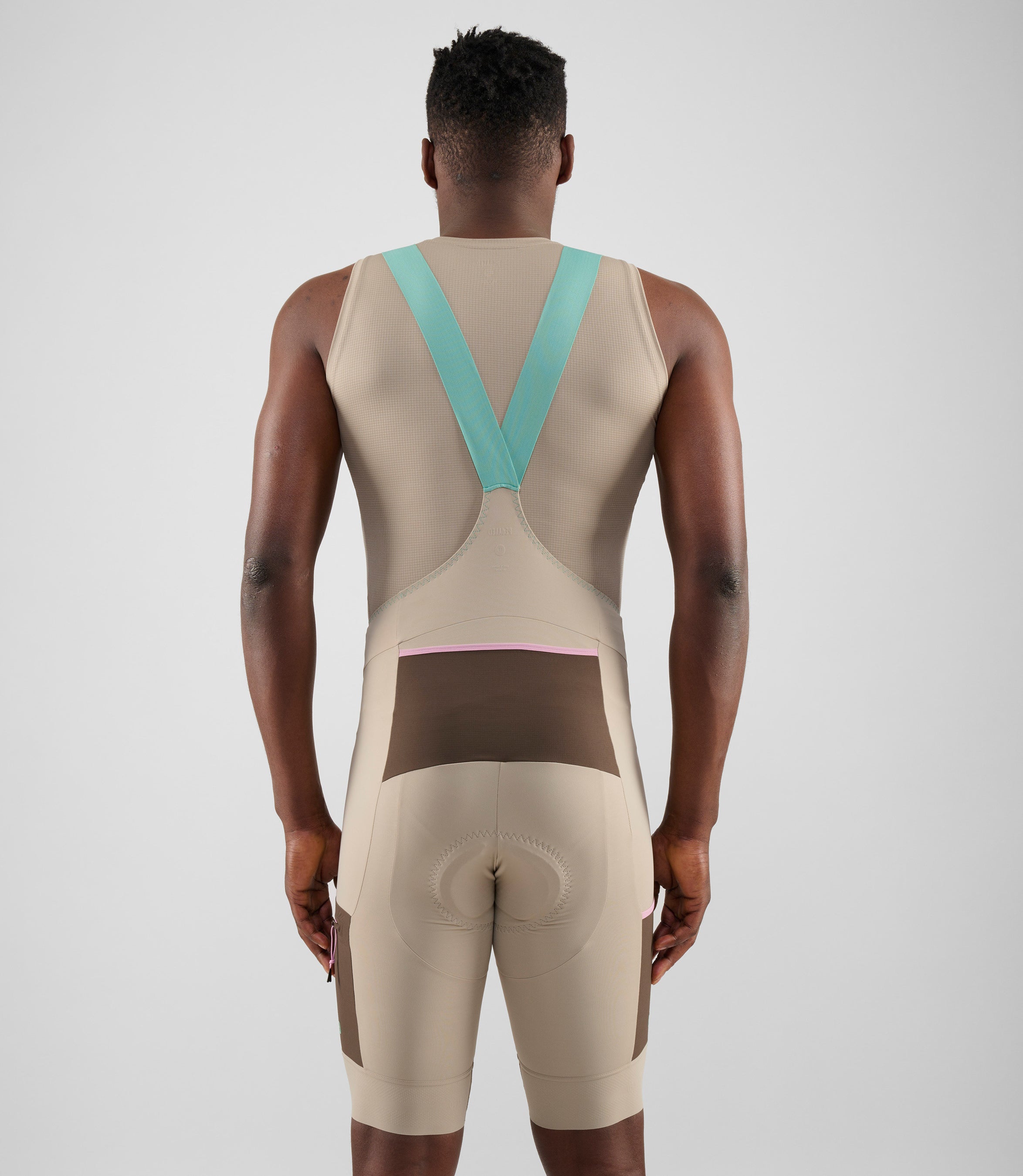 pedaled bib Summer Cycling Bib Shorts Beige for Men
