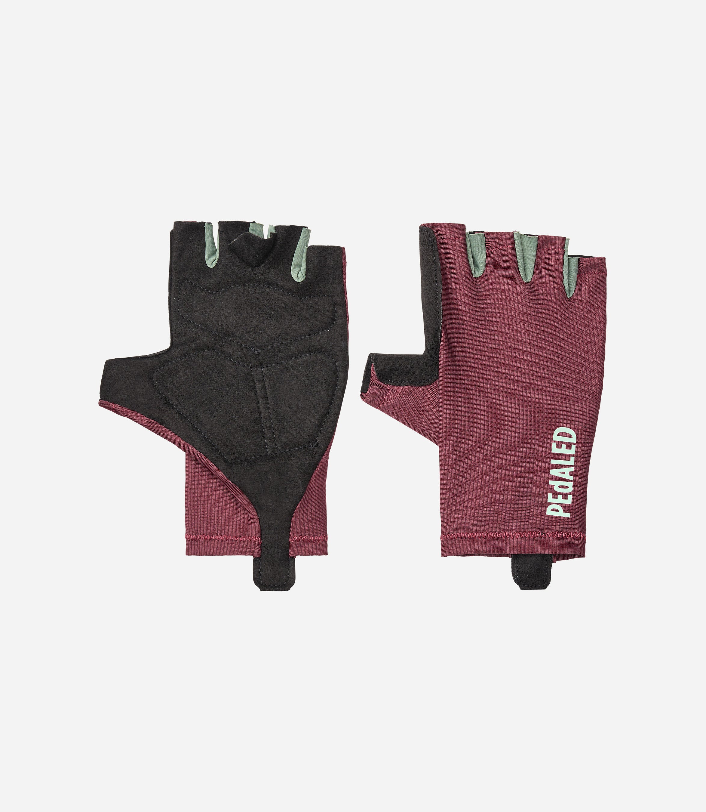 24SGLEL26PE_2_cycling gloves burgundy element right pedaled