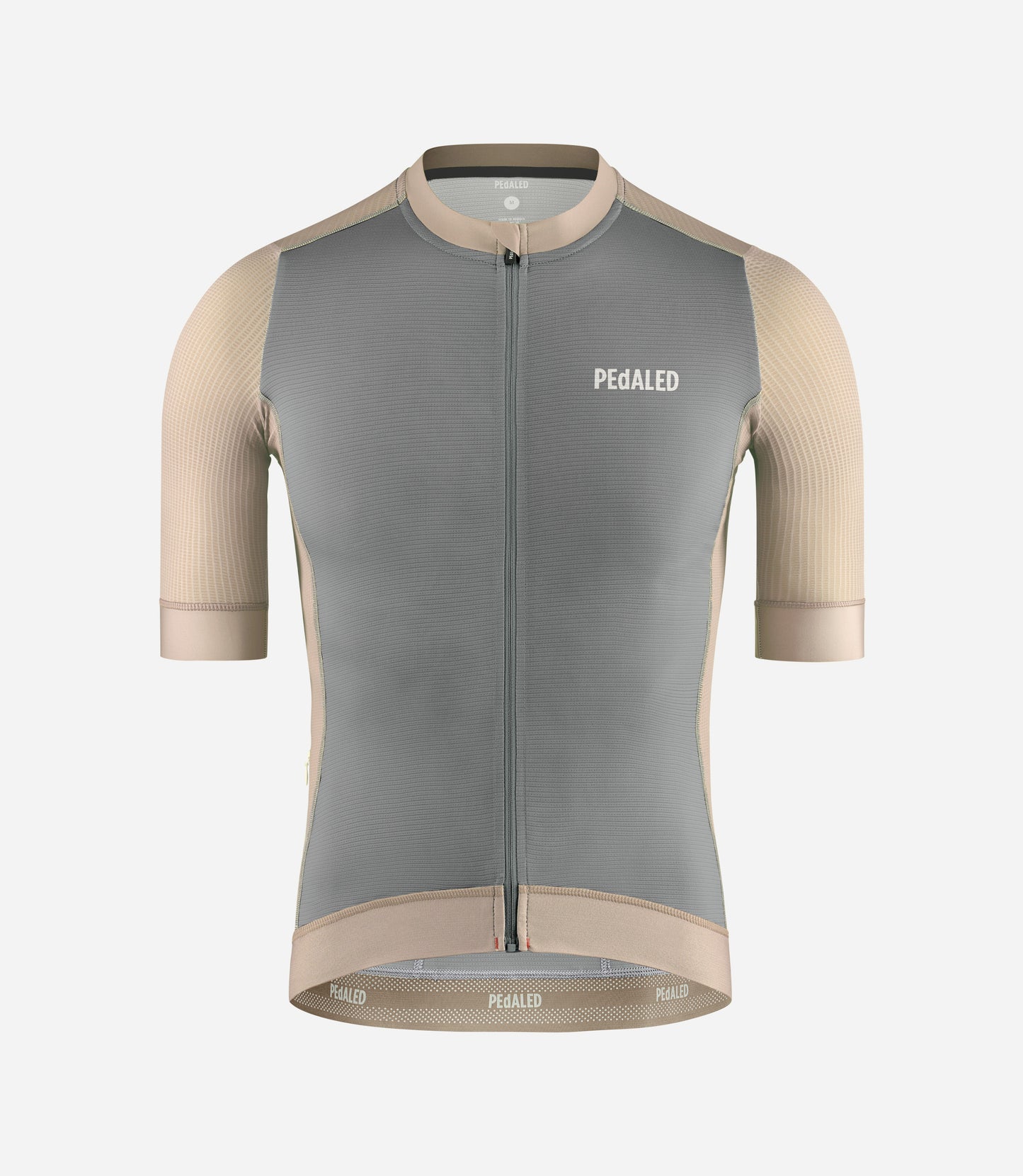 Kurzarm-Sommer-Radtrikot Beige für Herren
