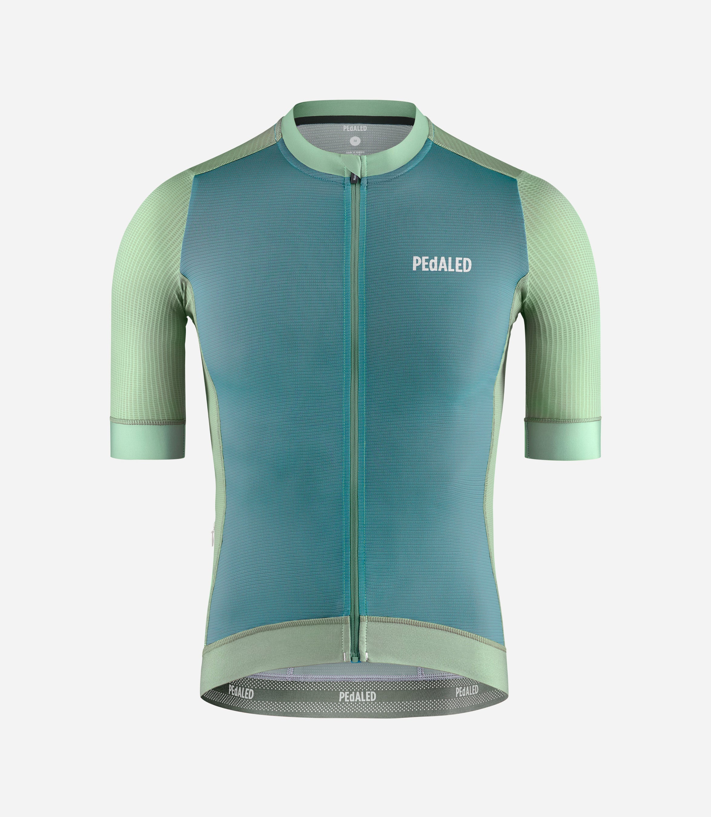 Short Sleeve Summer Cycling Jersey Green for Men PEdALED