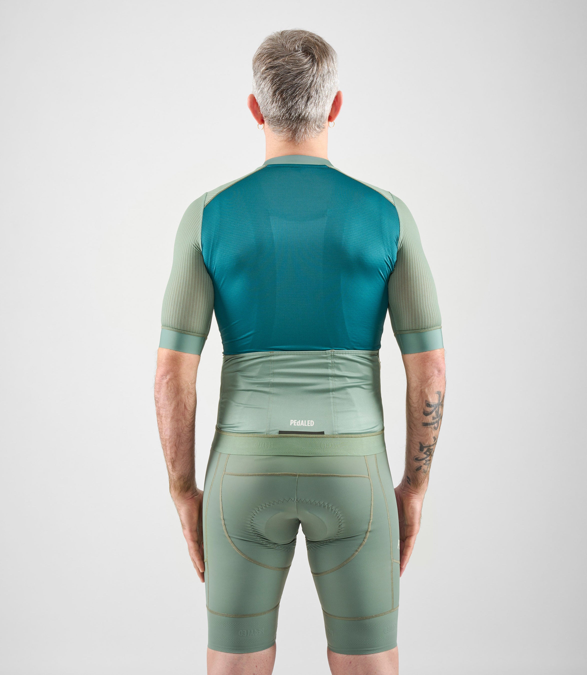 Short Sleeve Summer Cycling Jersey Green for Men