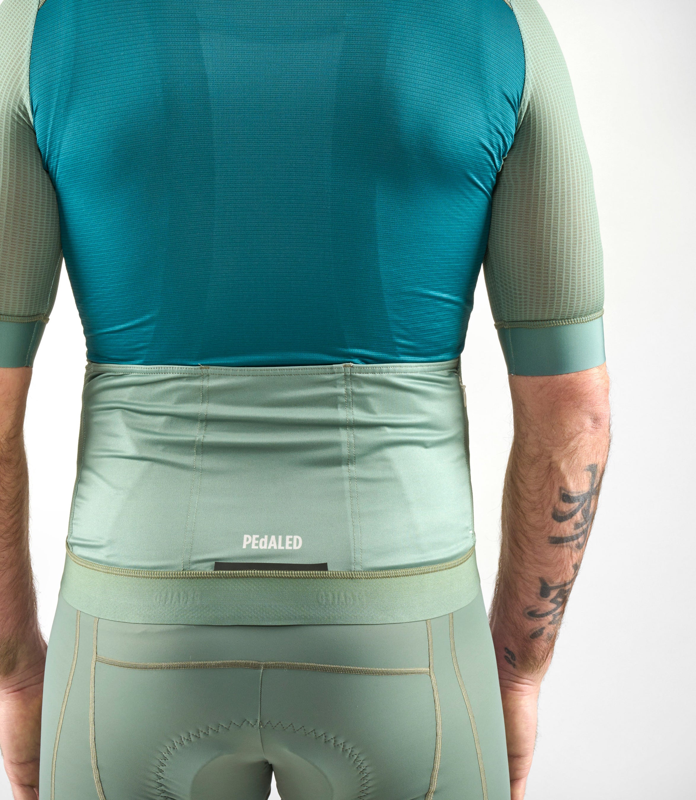 Kurzarm Sommer-Radtrikot Grün für Herren