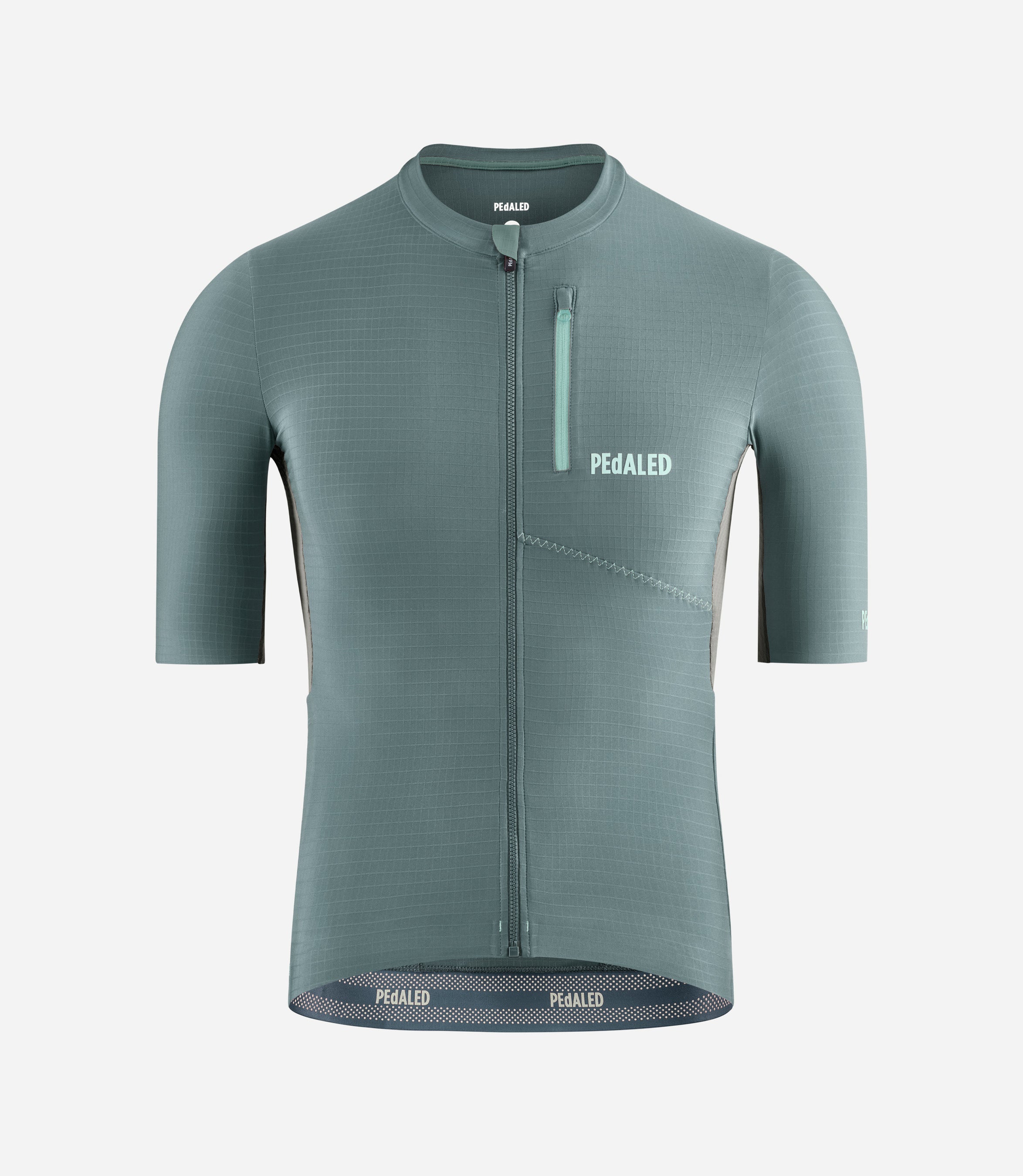 pedaled jersey Short Sleeve Cargo Cycling Jersey Grey for Men