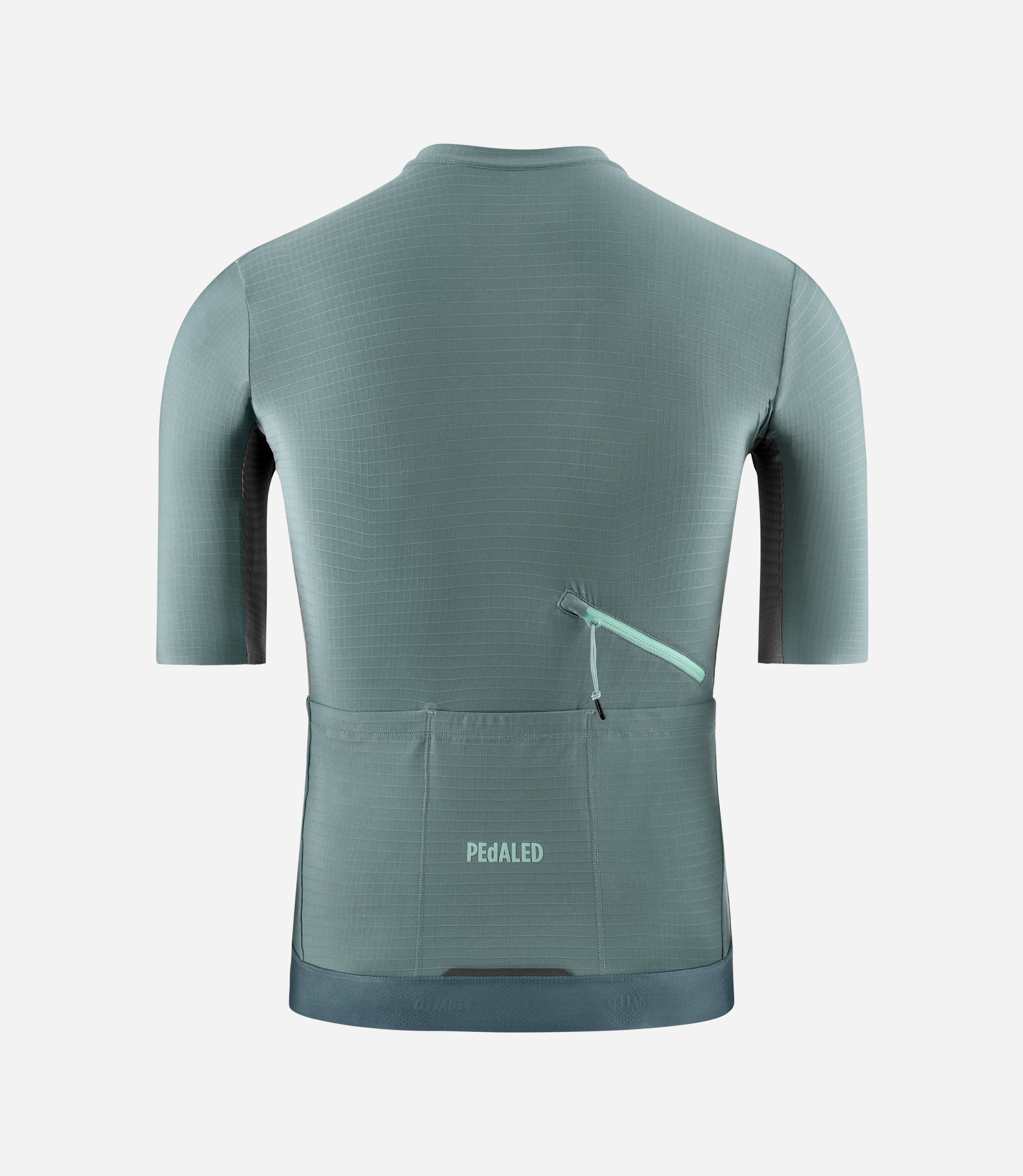 Short Sleeve Cargo Cycling Jersey Grey for Men