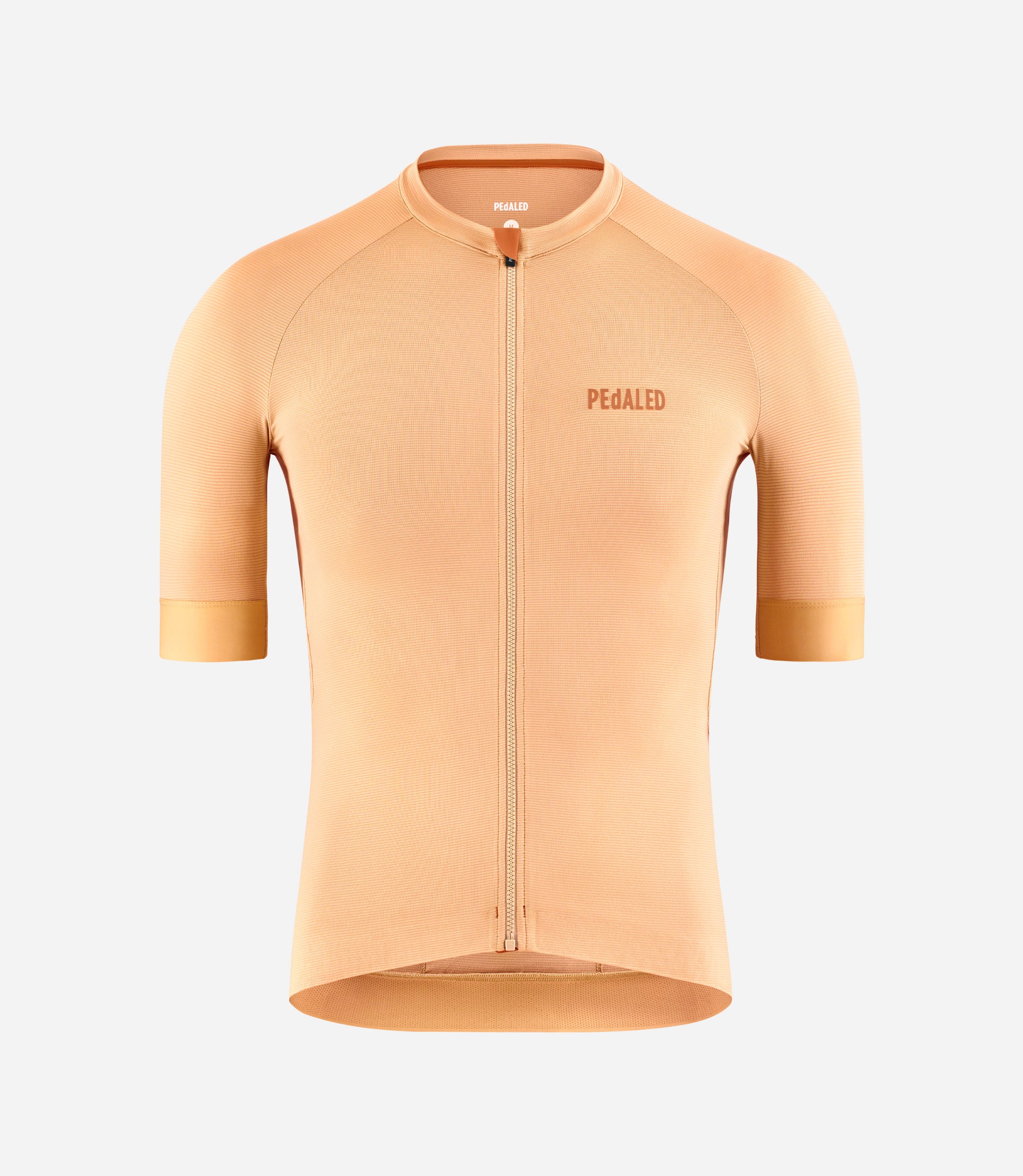 24SLJEL0QPE_1_men cycling lightweight jersey orange element front pedaled