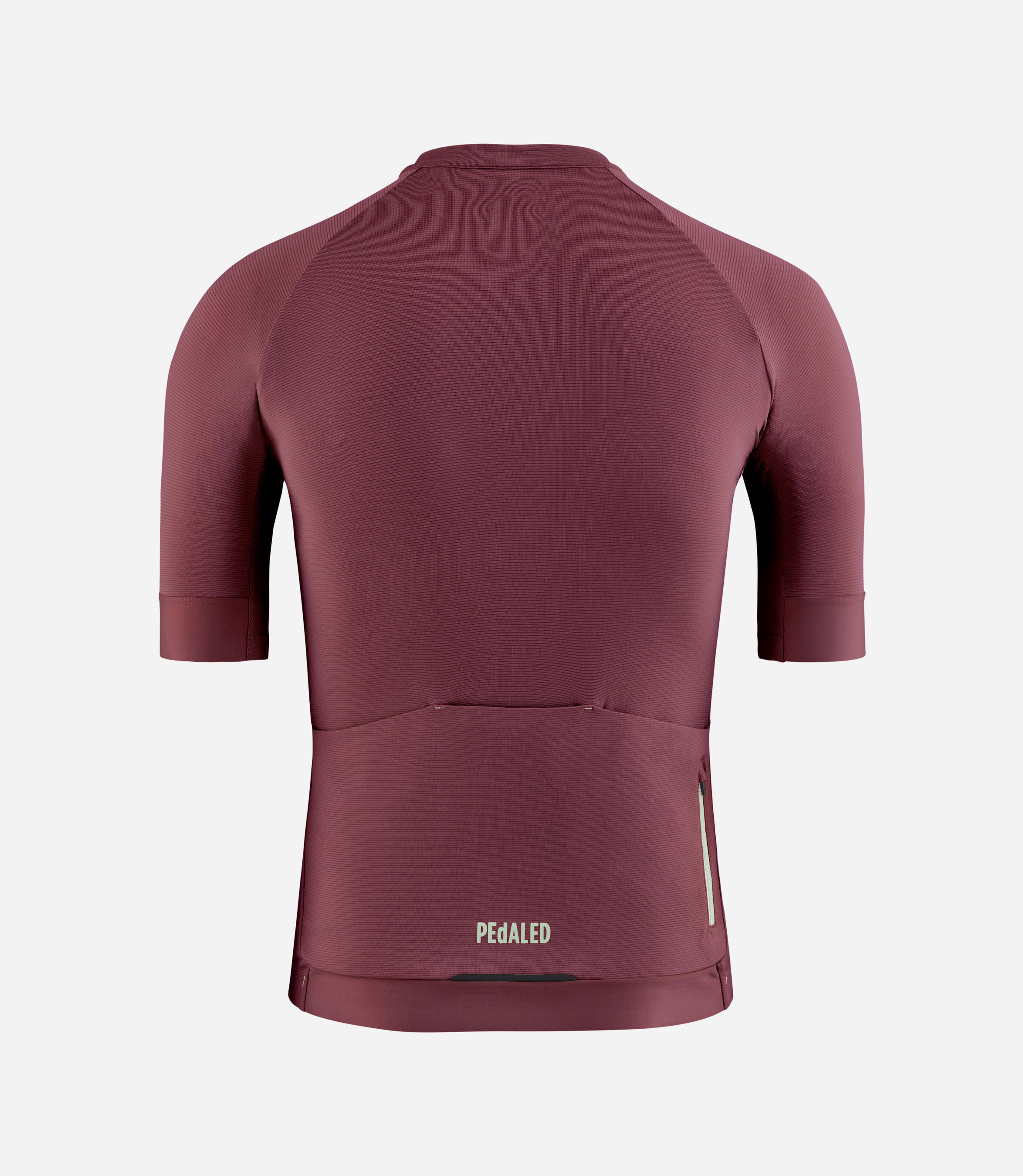 24SLJEL26PE_2_men cycling lightweight jersey burgundy element back pedaled