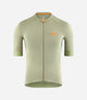 24SLJEL62PE_1_men cycling lightweight jersey olive green element front pedaled