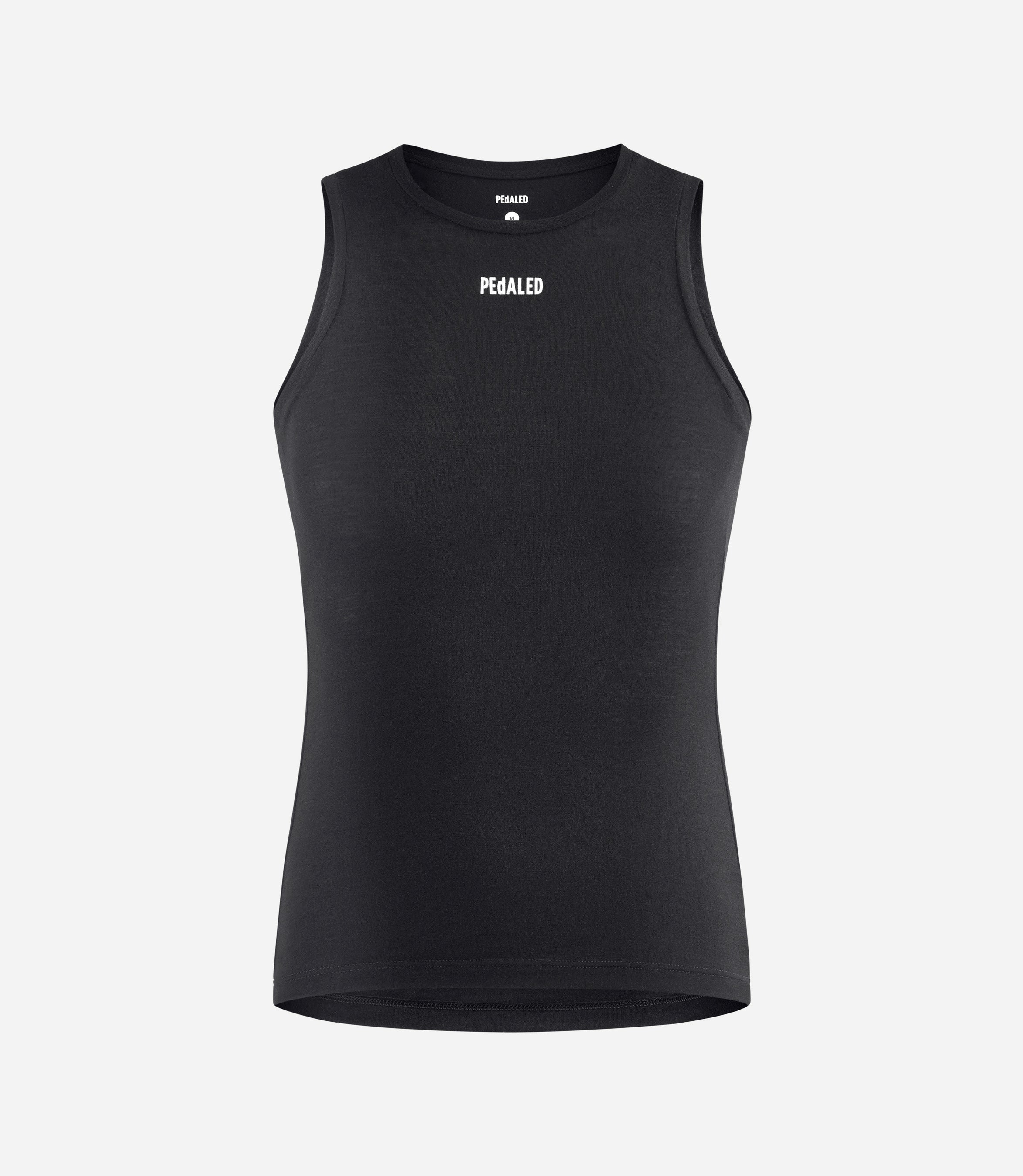 rennrad merino baselayer Herren Merino Rennrad-Funktionsunterwäsche Ärmellos – Schwarz