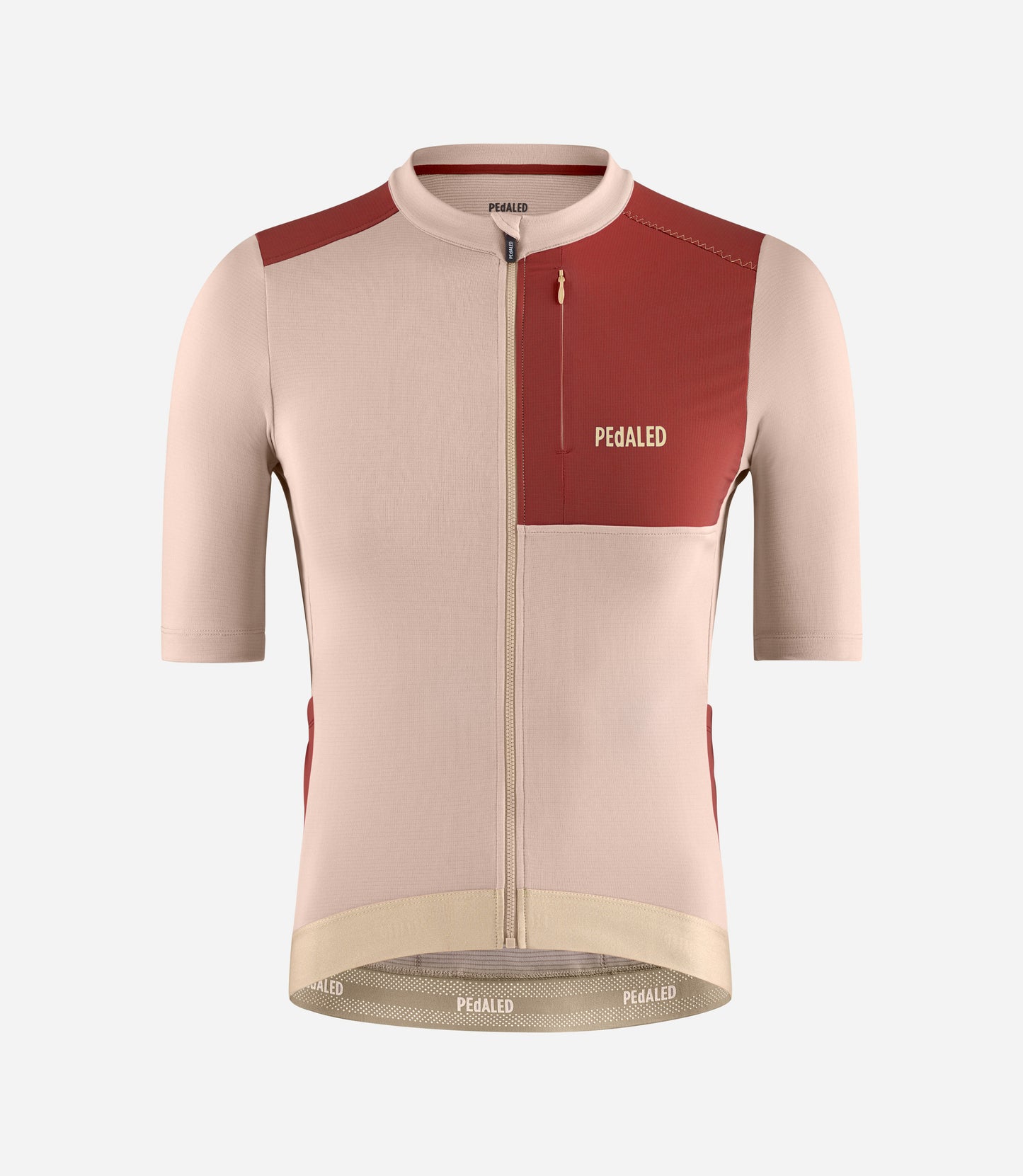 Merino Short Sleeve Cycling Jersey Beige for Men