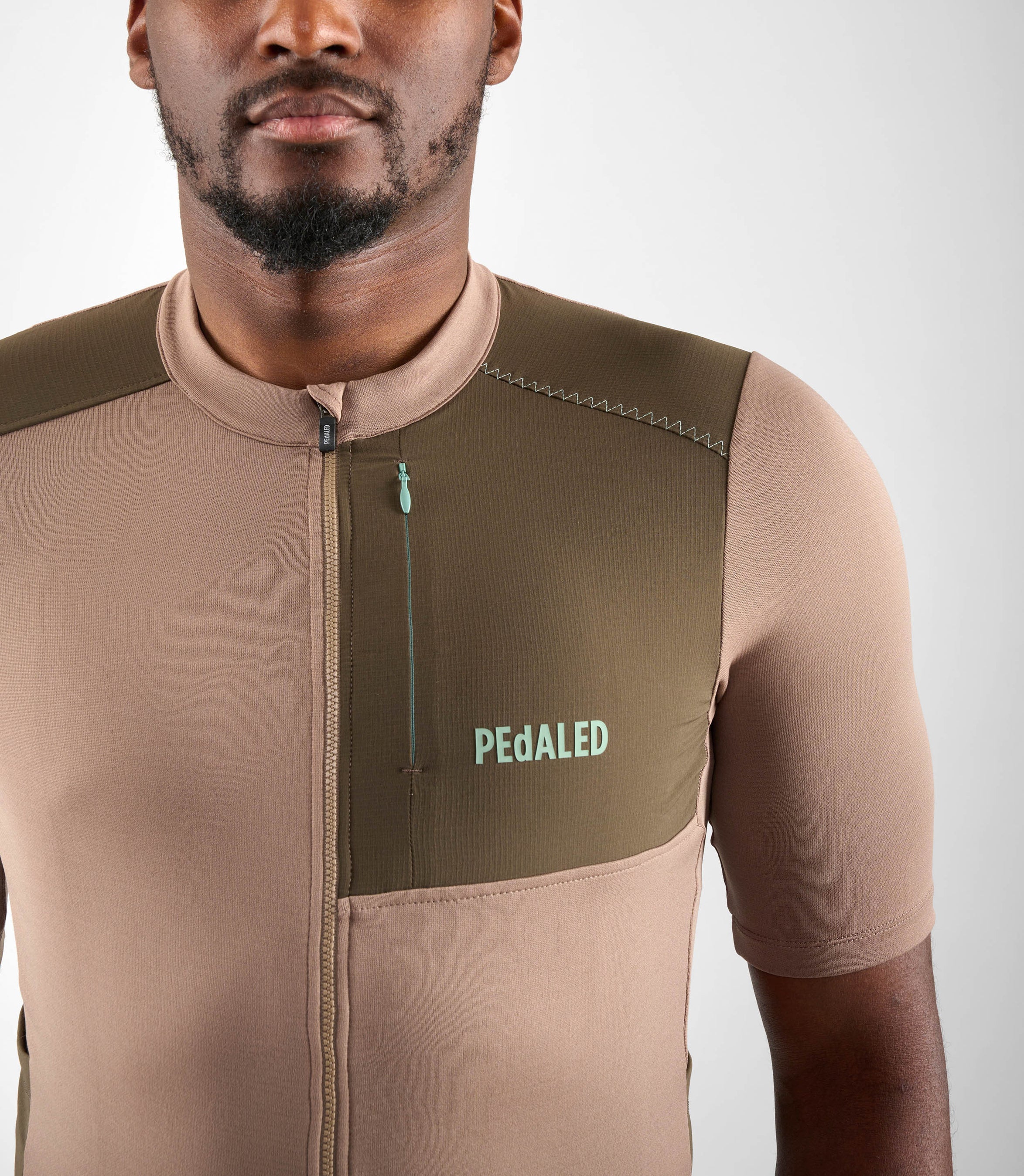 pedaled odyssey jersey Merino Short Sleeve Cycling Jersey Brown for Men