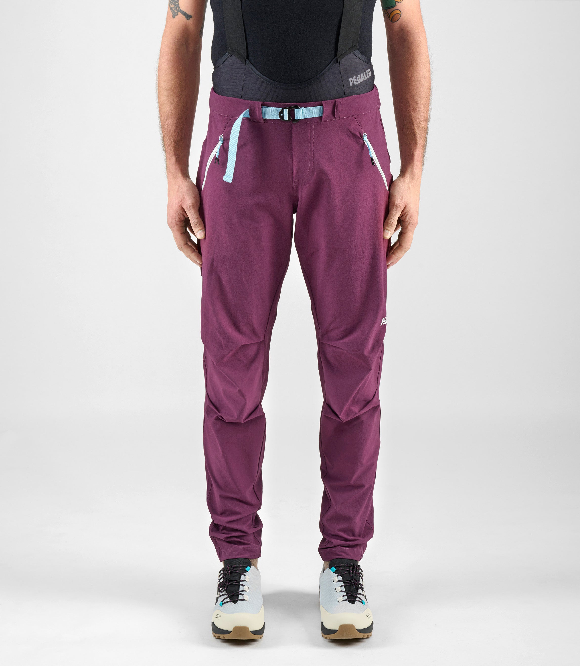 mountainbike radhose Sommer-MTB-Radhose Lila für Herren