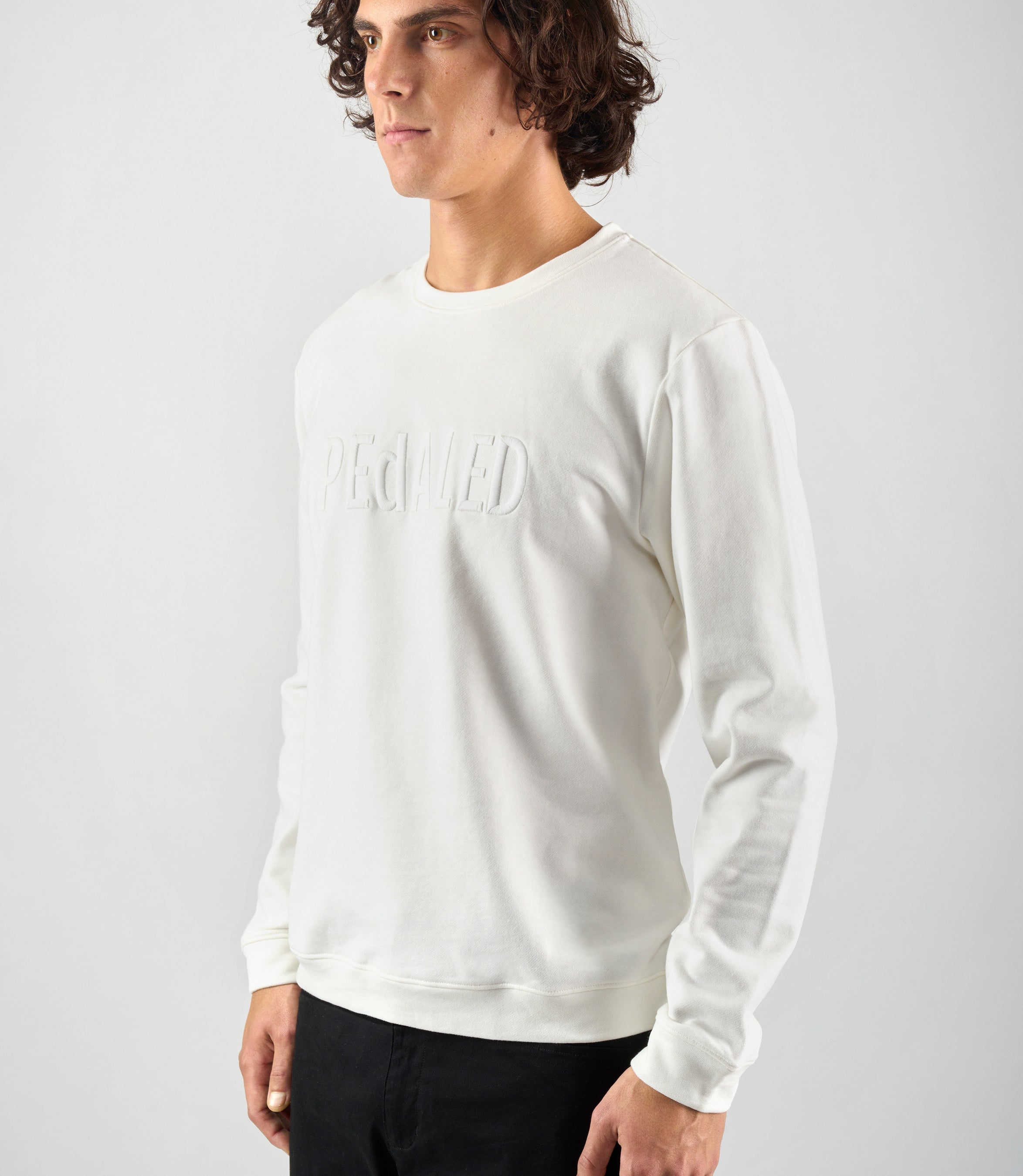 24SSWLO0GPE_8_cotton sweatshirt off white logo front side pedaled