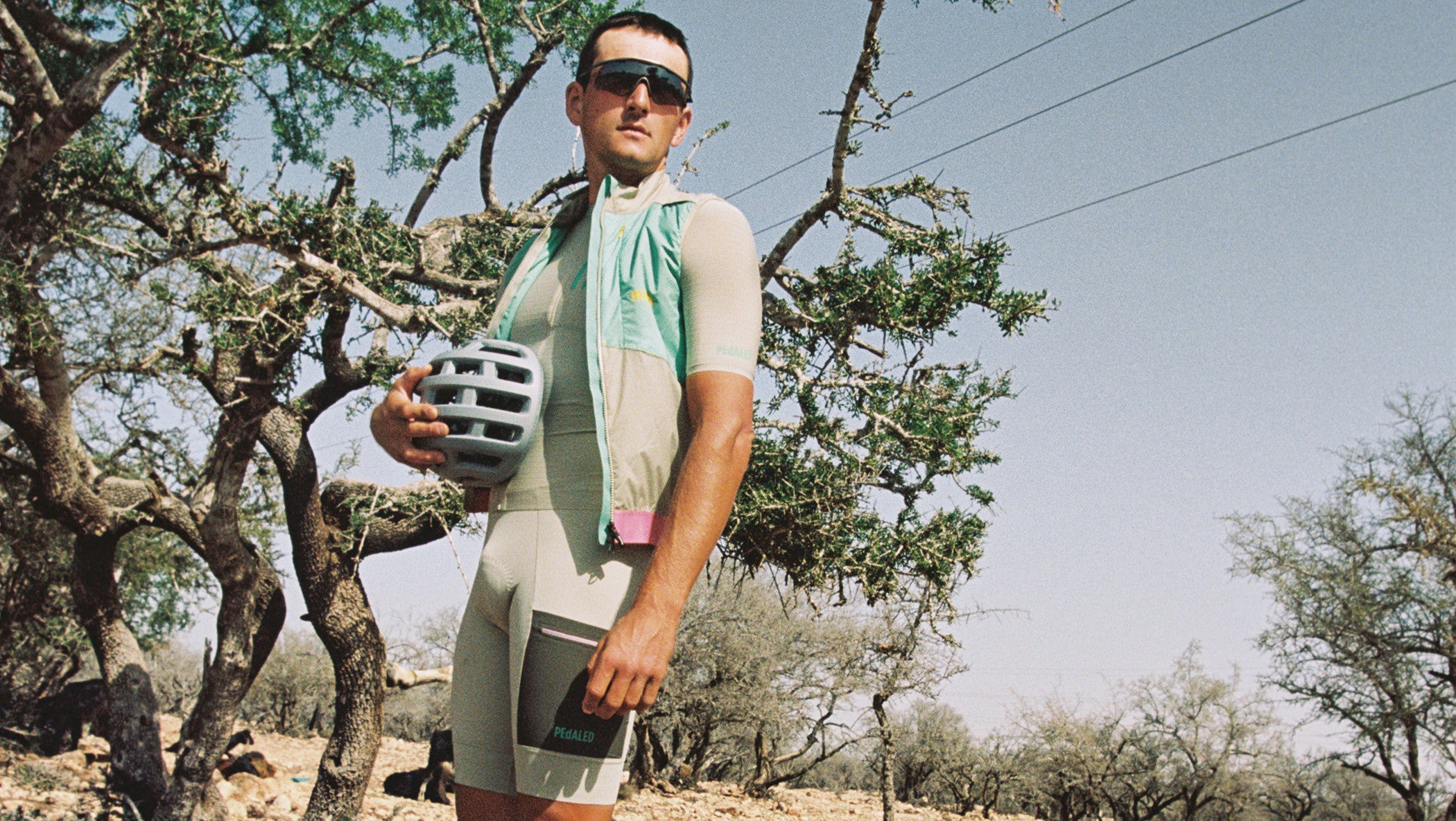 Summer Cycling Vest Alpha Beige for Men | PEdALED
