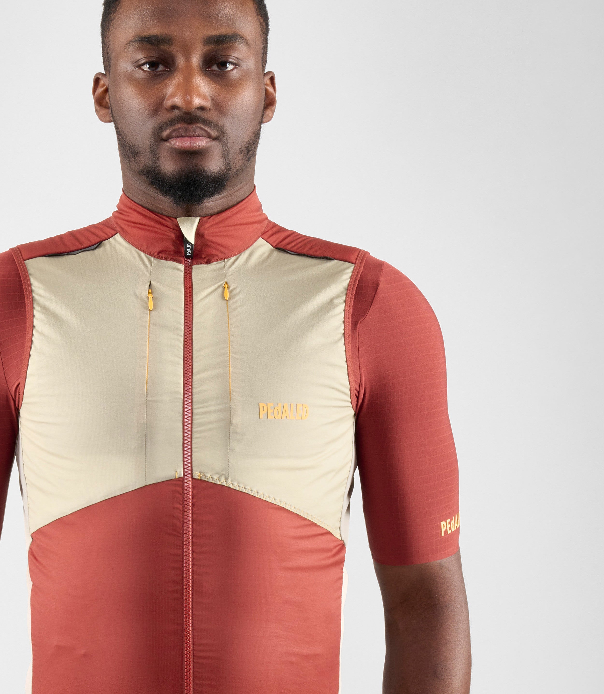 Summer Cycling Vest Alpha Beige for Men | PEdALED
