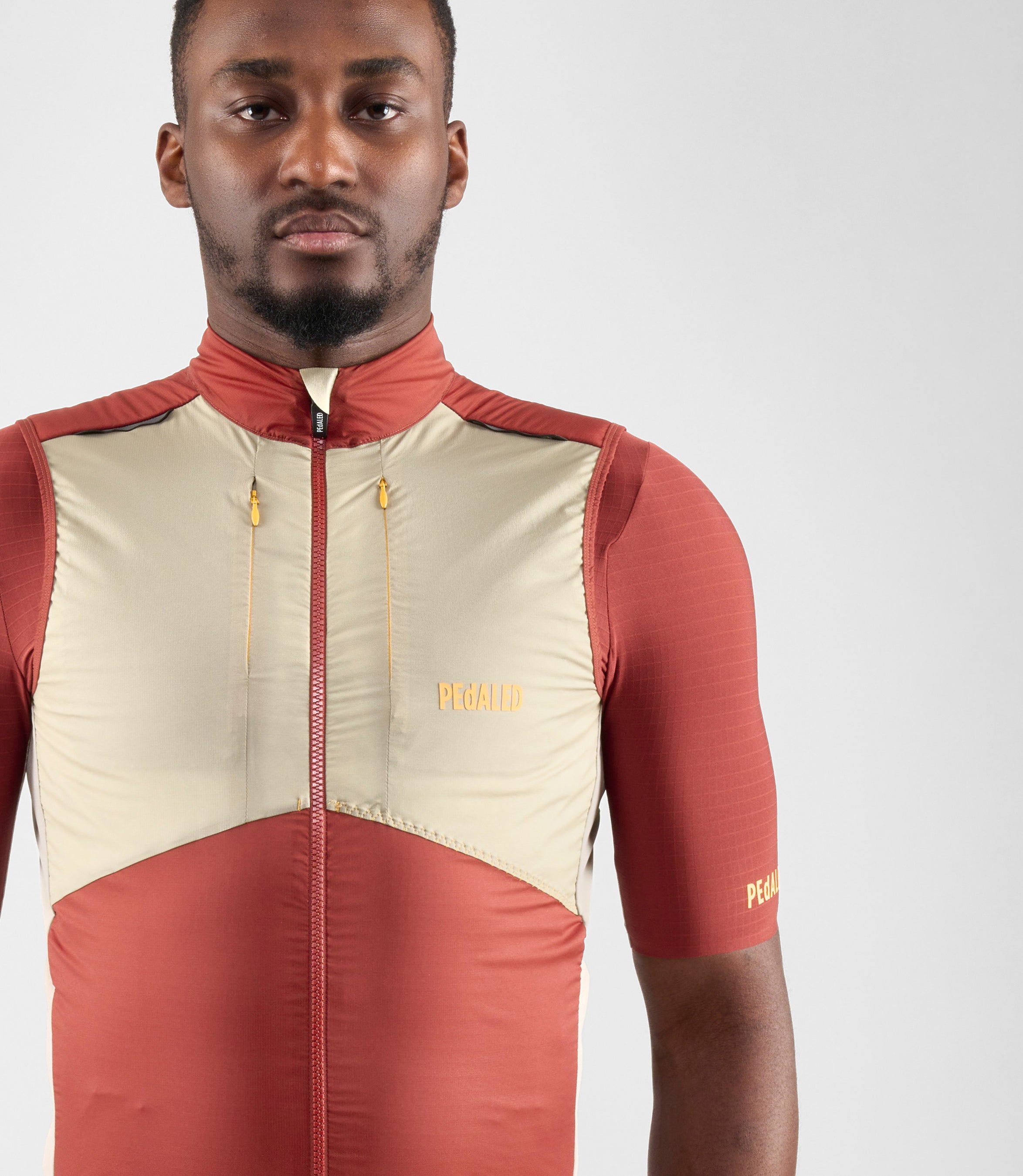 pedaled weste Sommer Radweste Alpha Beige für Herren