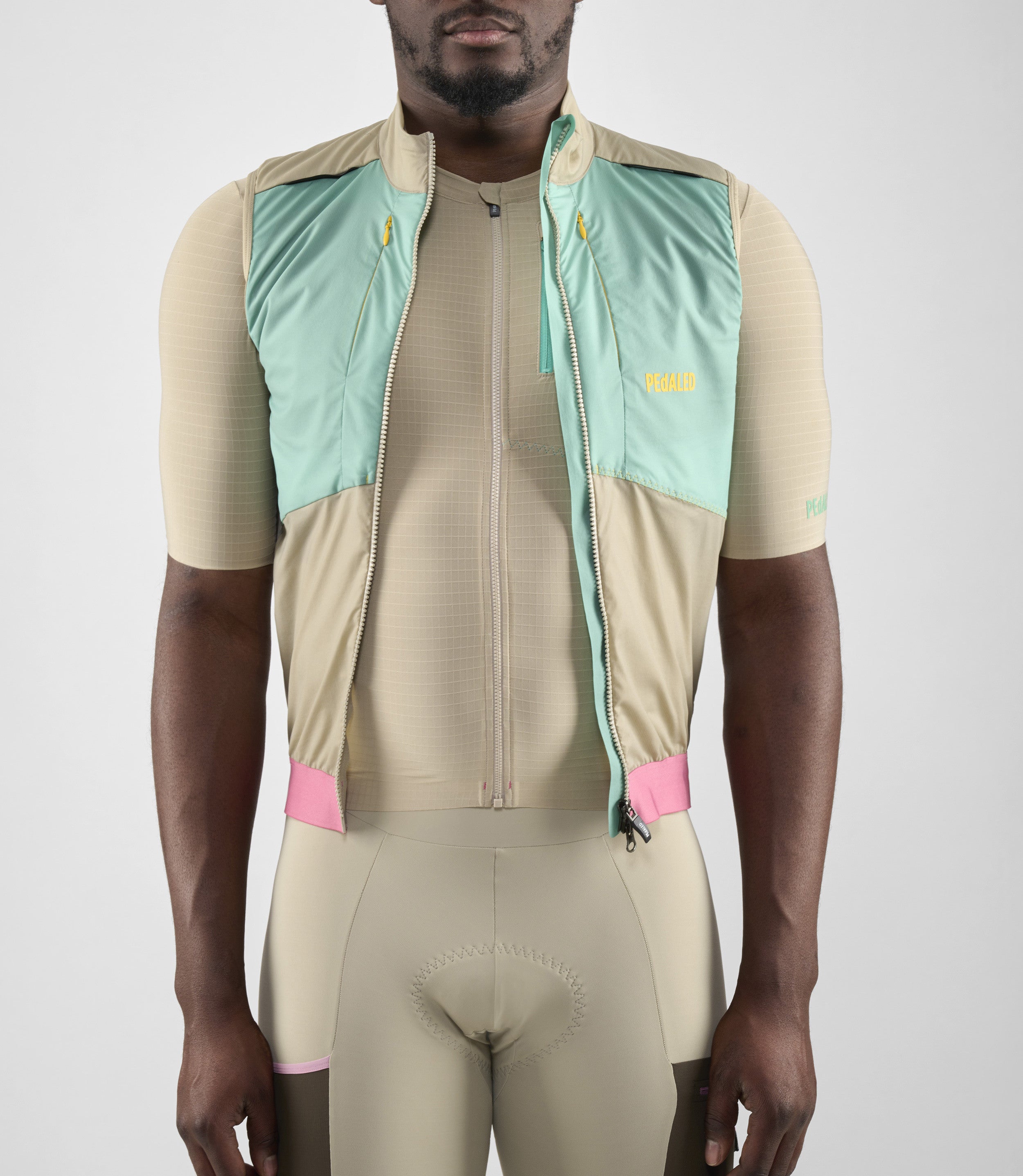 Summer Cycling Vest Alpha Green for Men | PEdALED