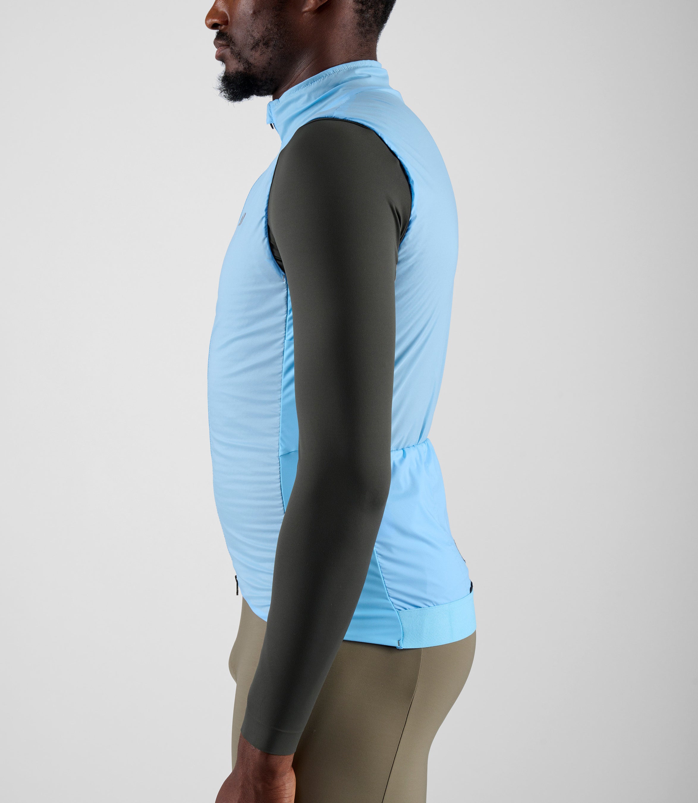 Insulated Bike Cycling Vest Light Blue for Men