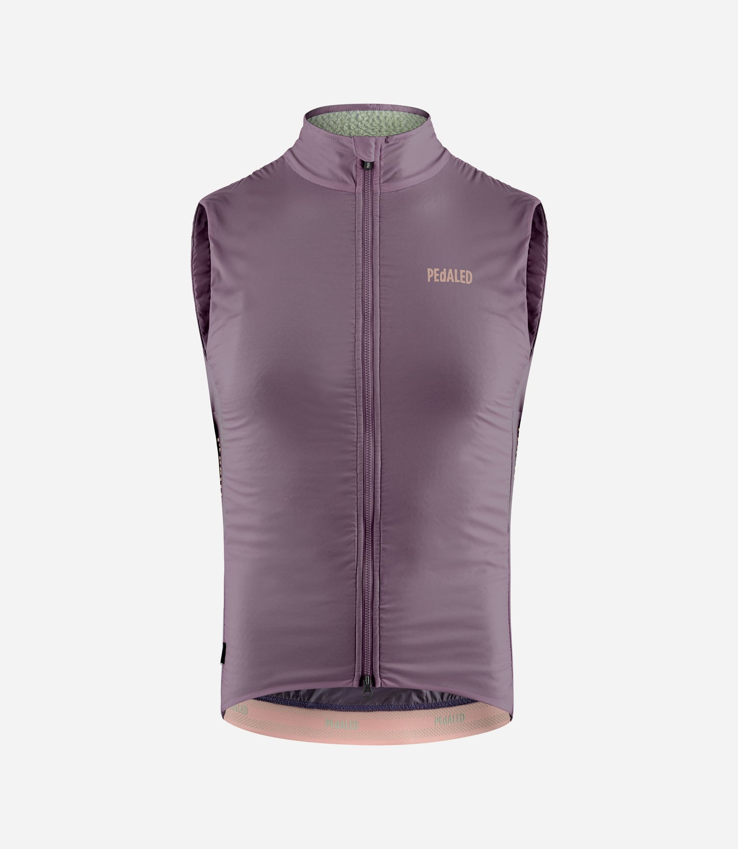 24WAVEL0IPE_1_men cycling insulated vest lilac polartec element front pedaled