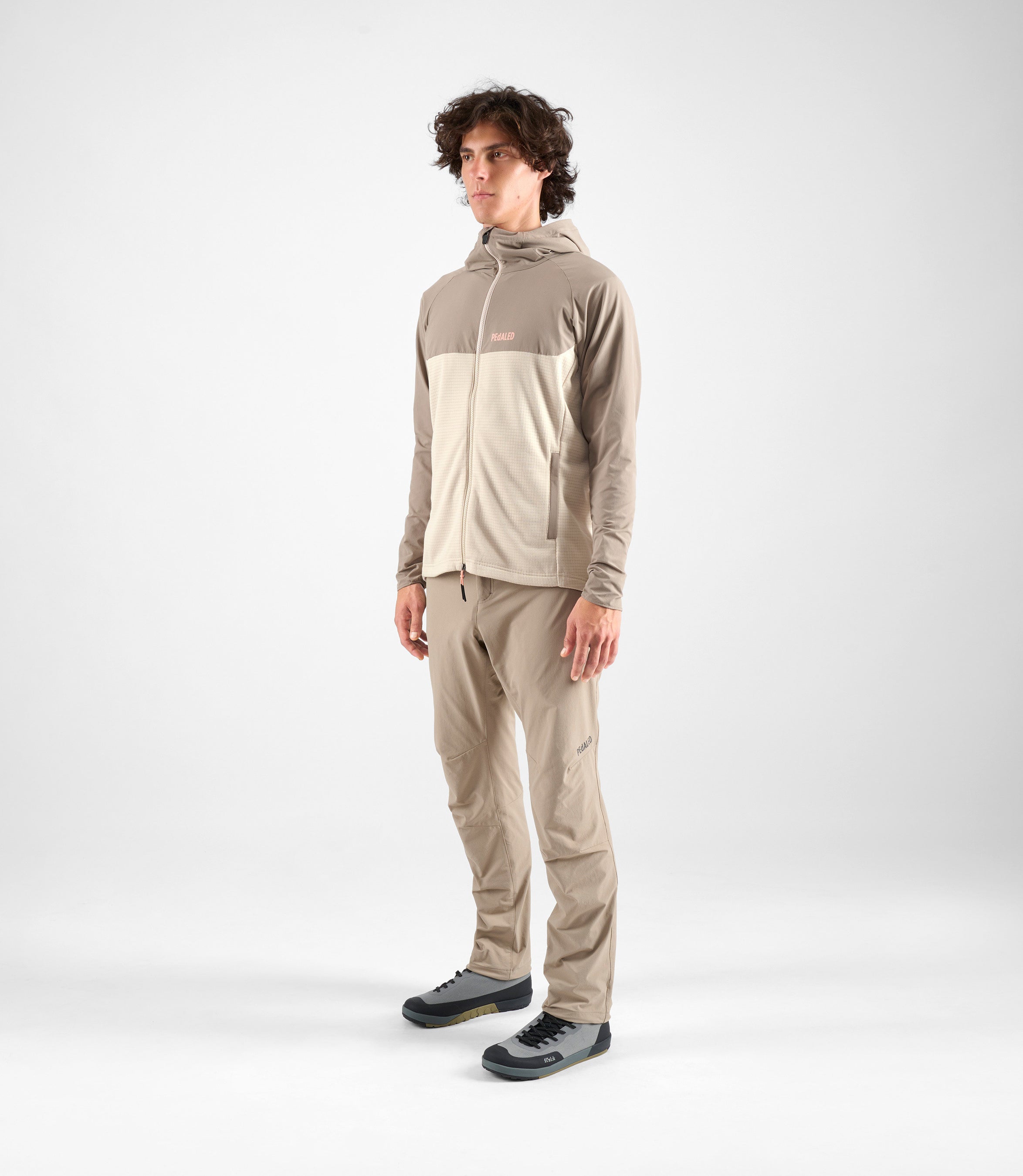 Herren Gravel Merino Cycling Kapuzen-Jersey - Grau