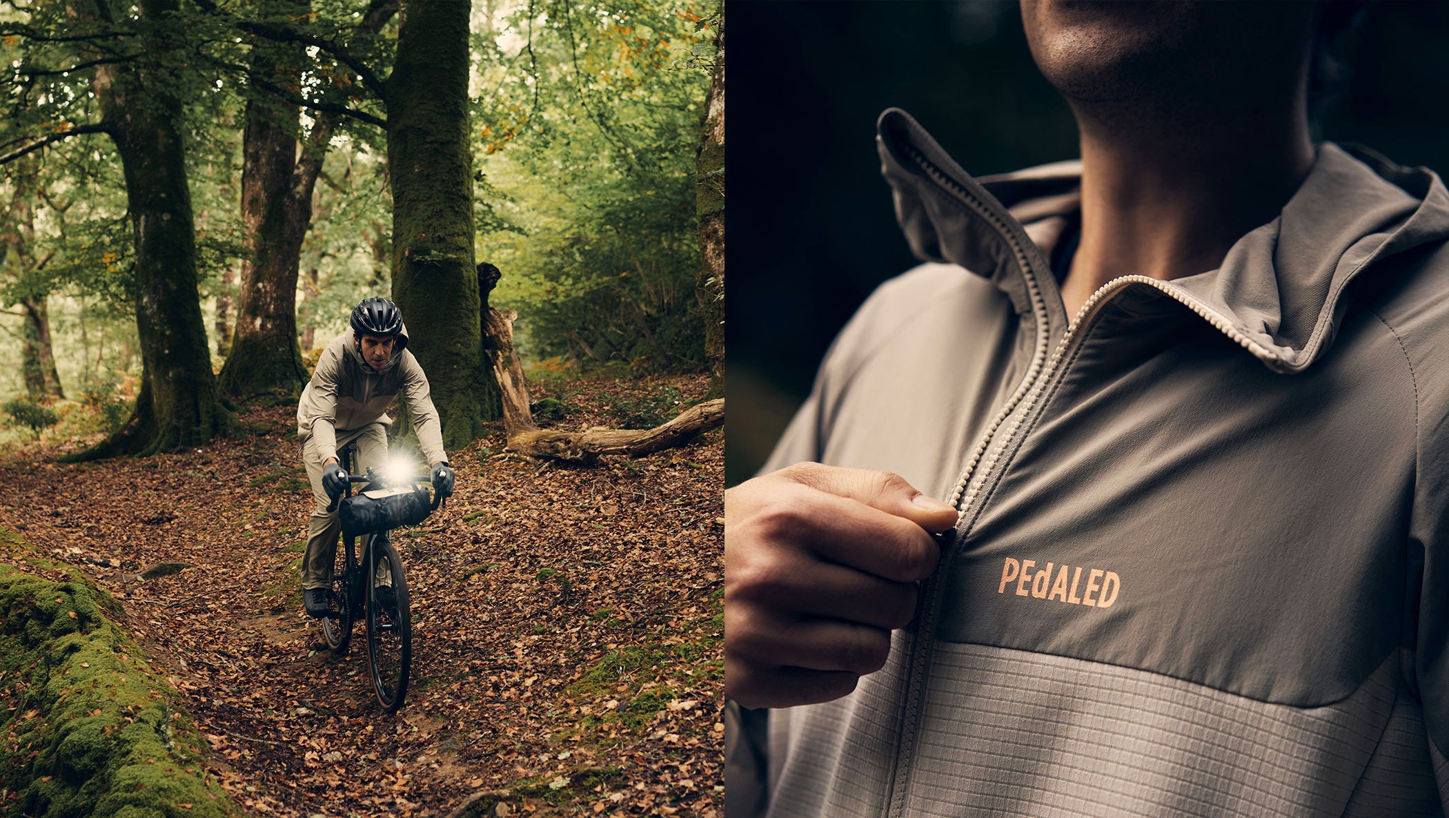 pedaled jary Herren Gravel Merino Cycling Kapuzen-Jersey - Grau