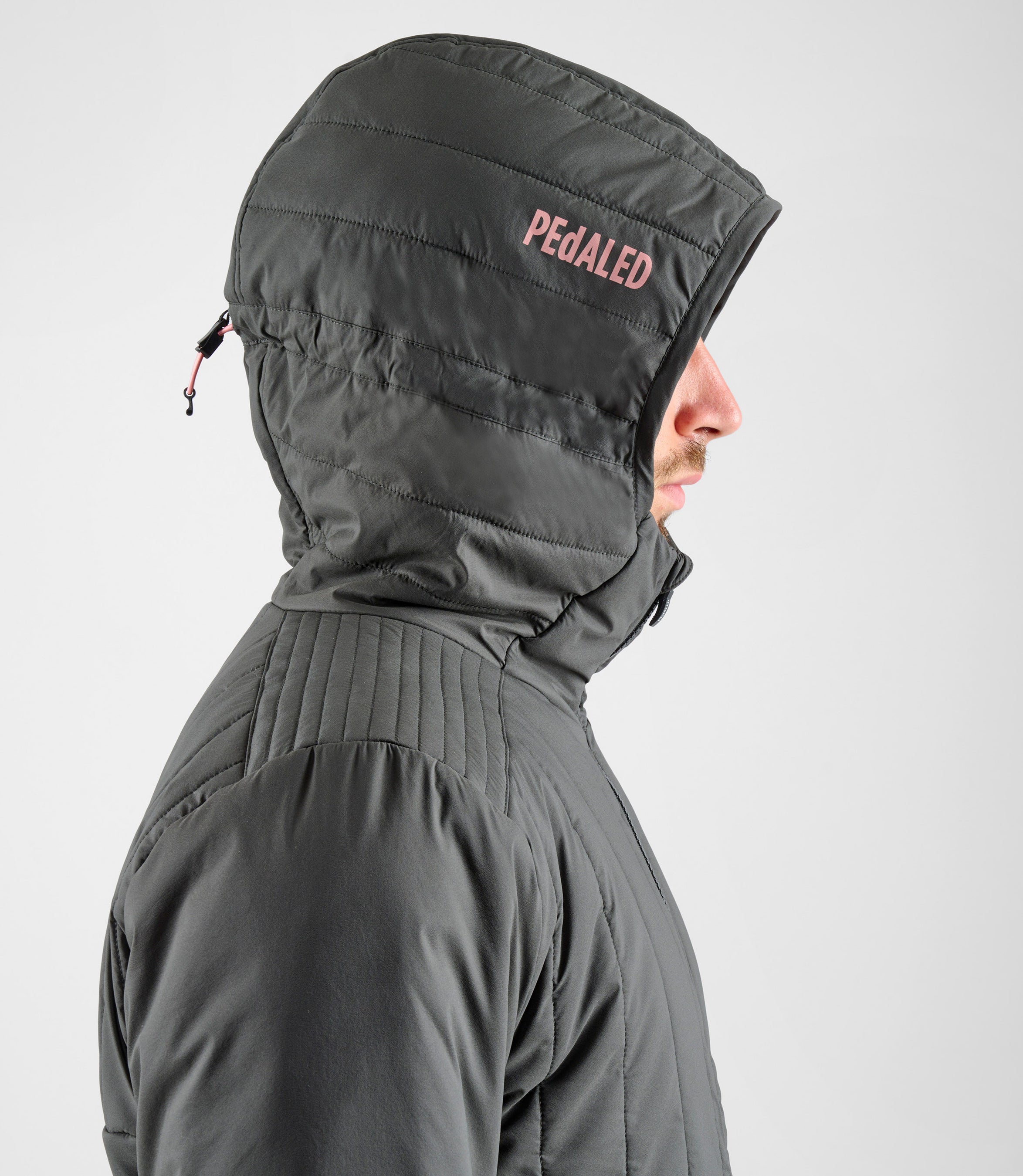 Men's Winter Cycling Hooded Insulated Jacket Black