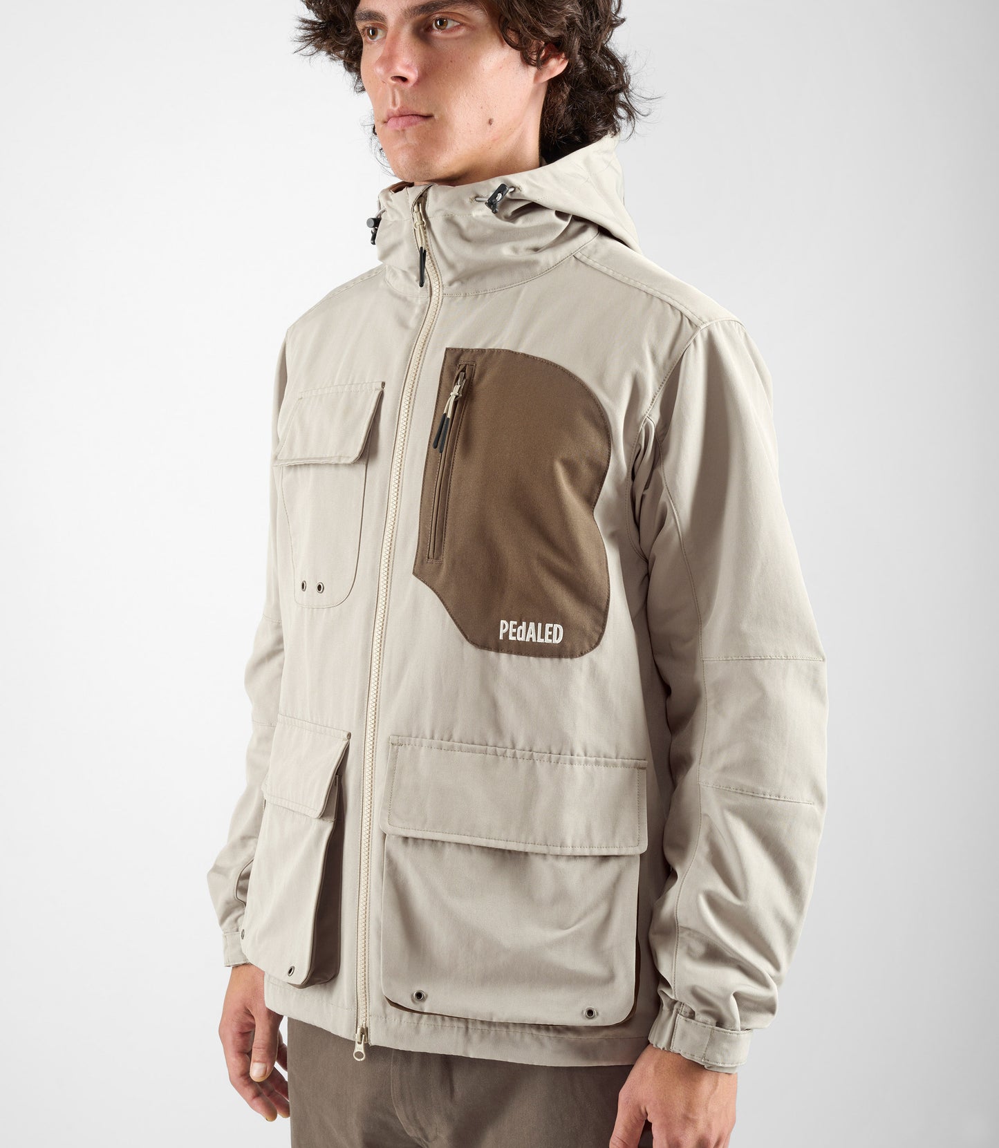 pedaled jacke Men's Adventure Hooded Cycling Jacket - Light Grey