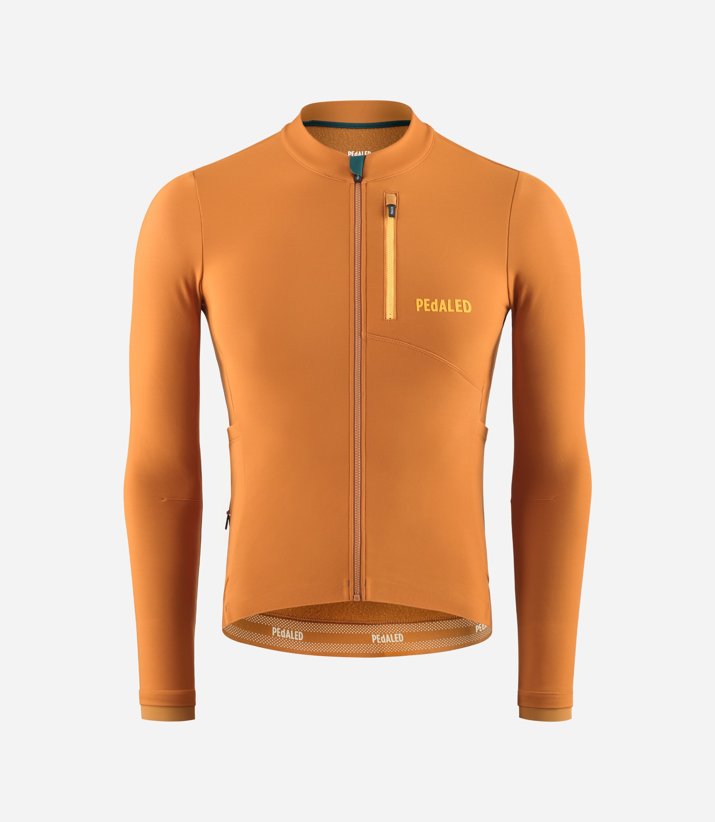 pedaled odyssey jersey Long Sleeve Cycling Jersey Brown for Men