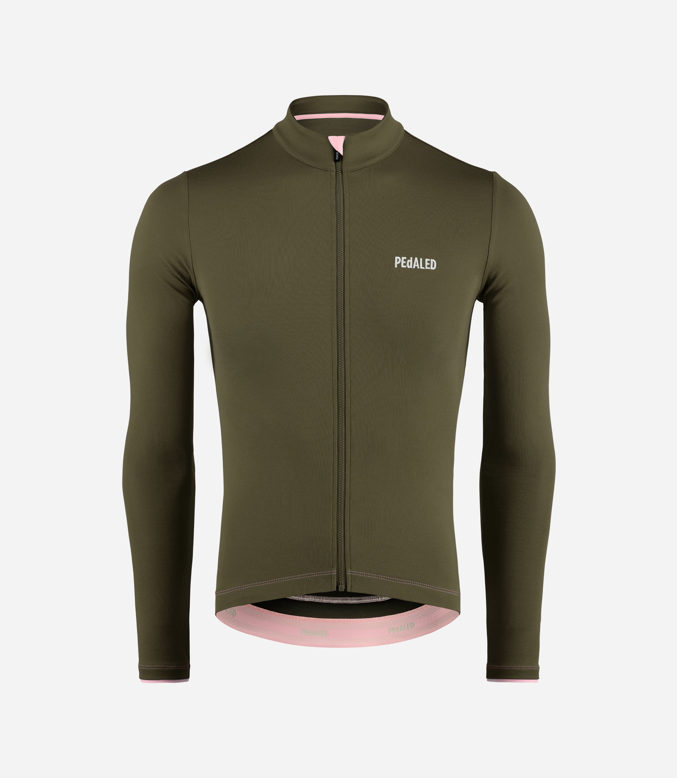 Merino-Radtrikot mit langen Ärmeln Grün für Herren
