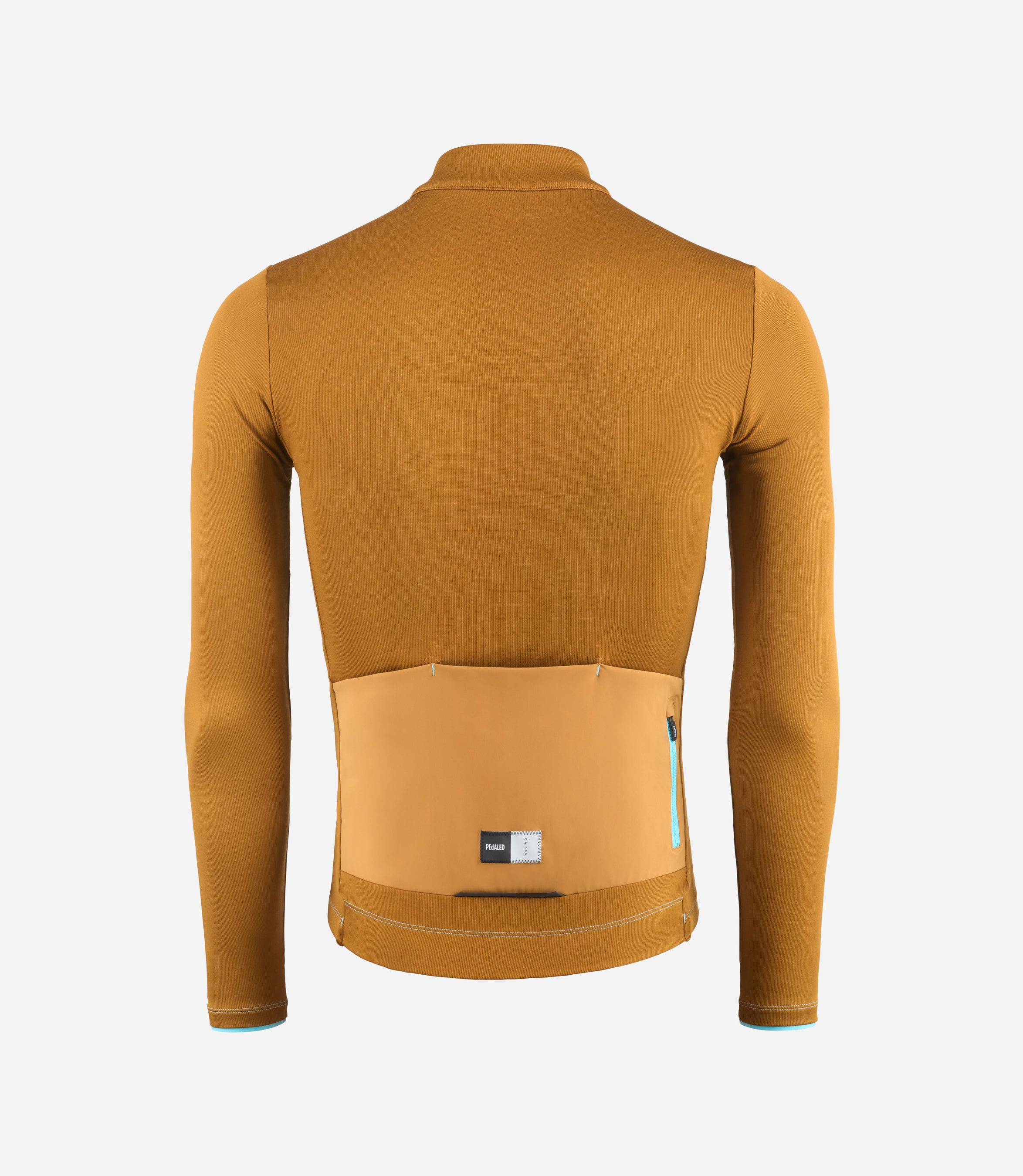 Merino Cycling Long Sleeve Jersey Brown for Men PEdALED