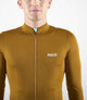 24WMJEL14PE_5_men cycling jersey merino long sleeve brown element front pedaled