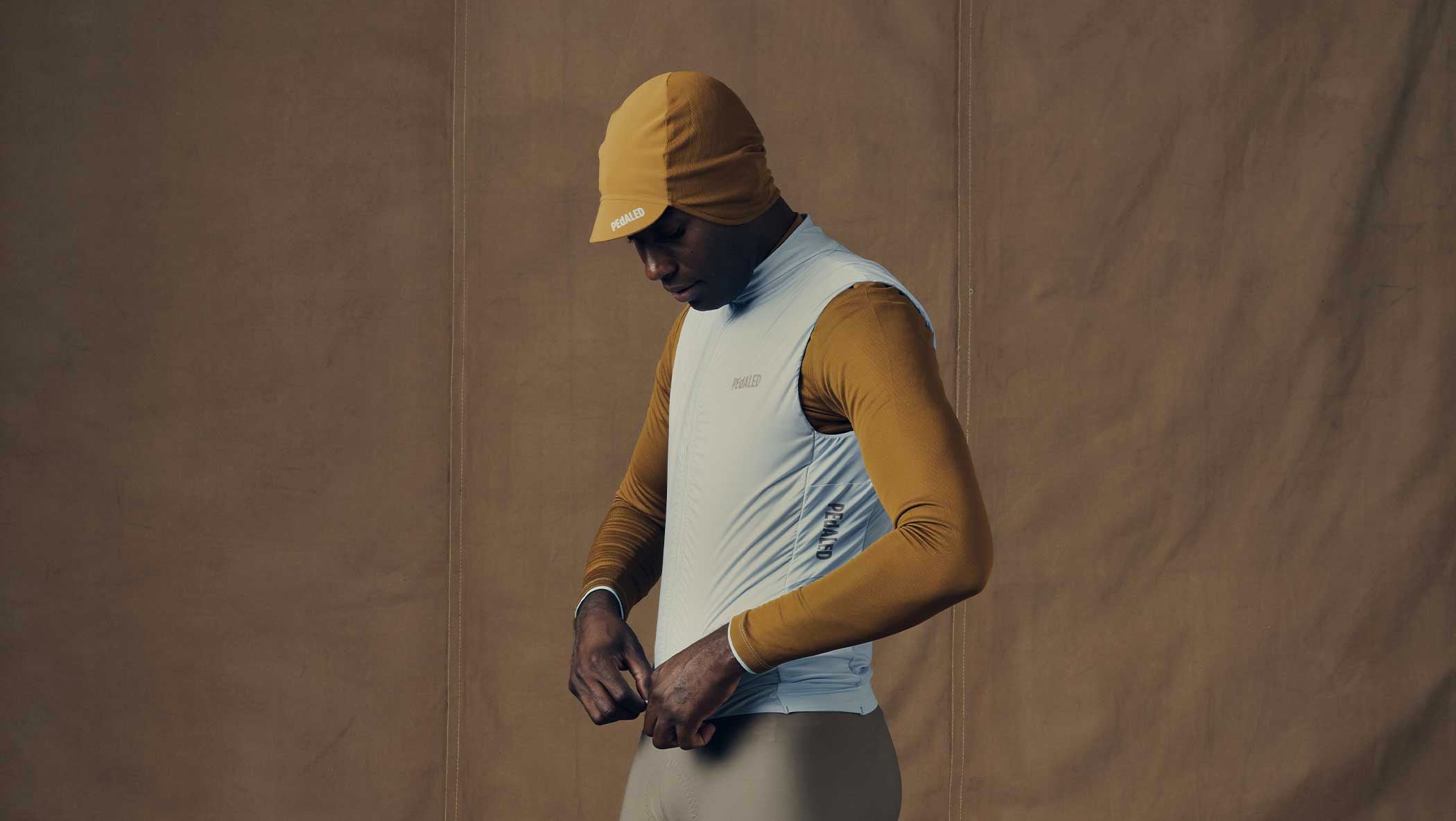 Merino Cycling Long Sleeve Jersey Brown for Men | PEdALED