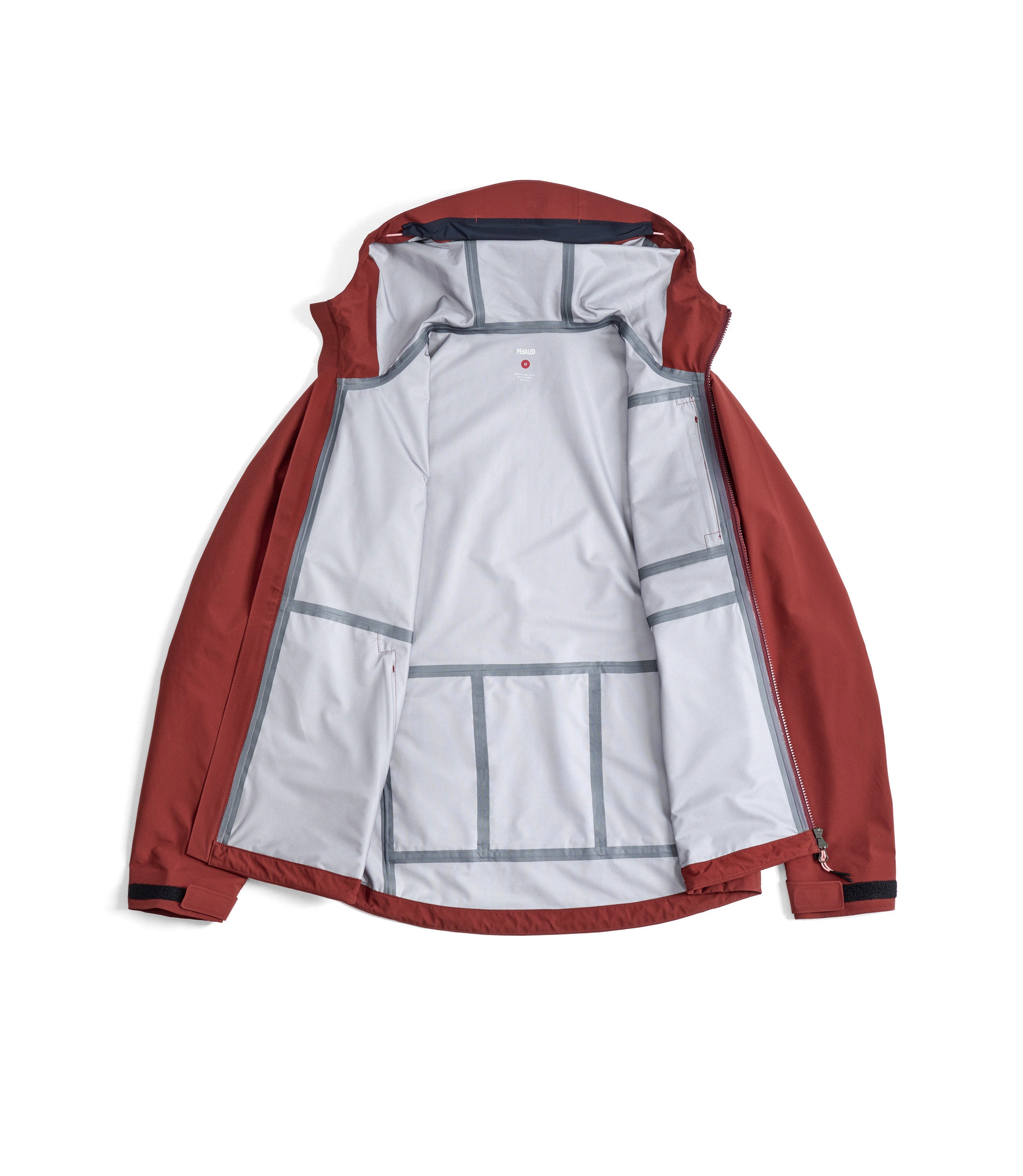Winter Waterproof Hooded Cycling Jacket - Dark Red | PEdALED