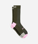 24WSSEL11PE_1_cycling socks green element front pedaled